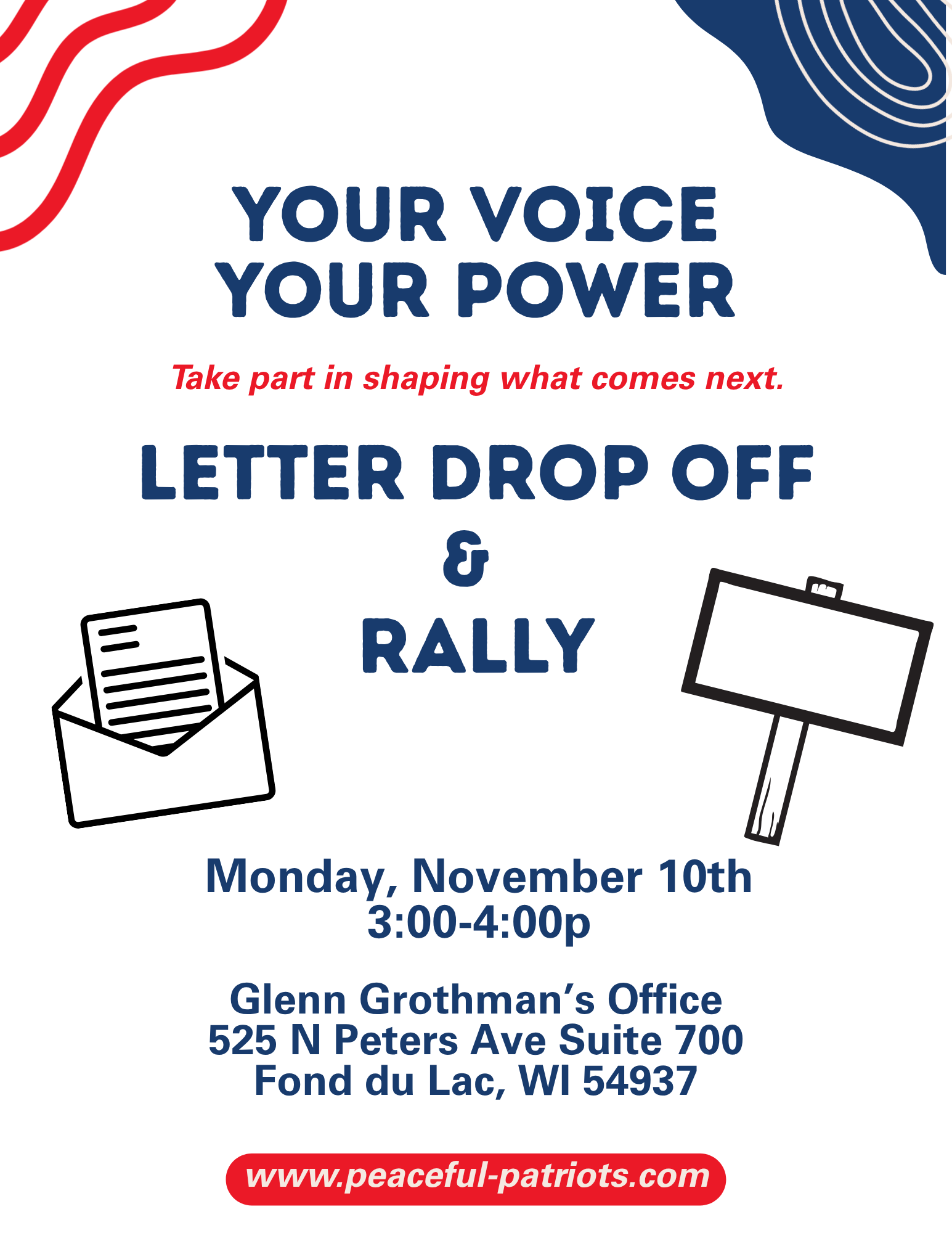 Grothman Letter Drop Off/Rally