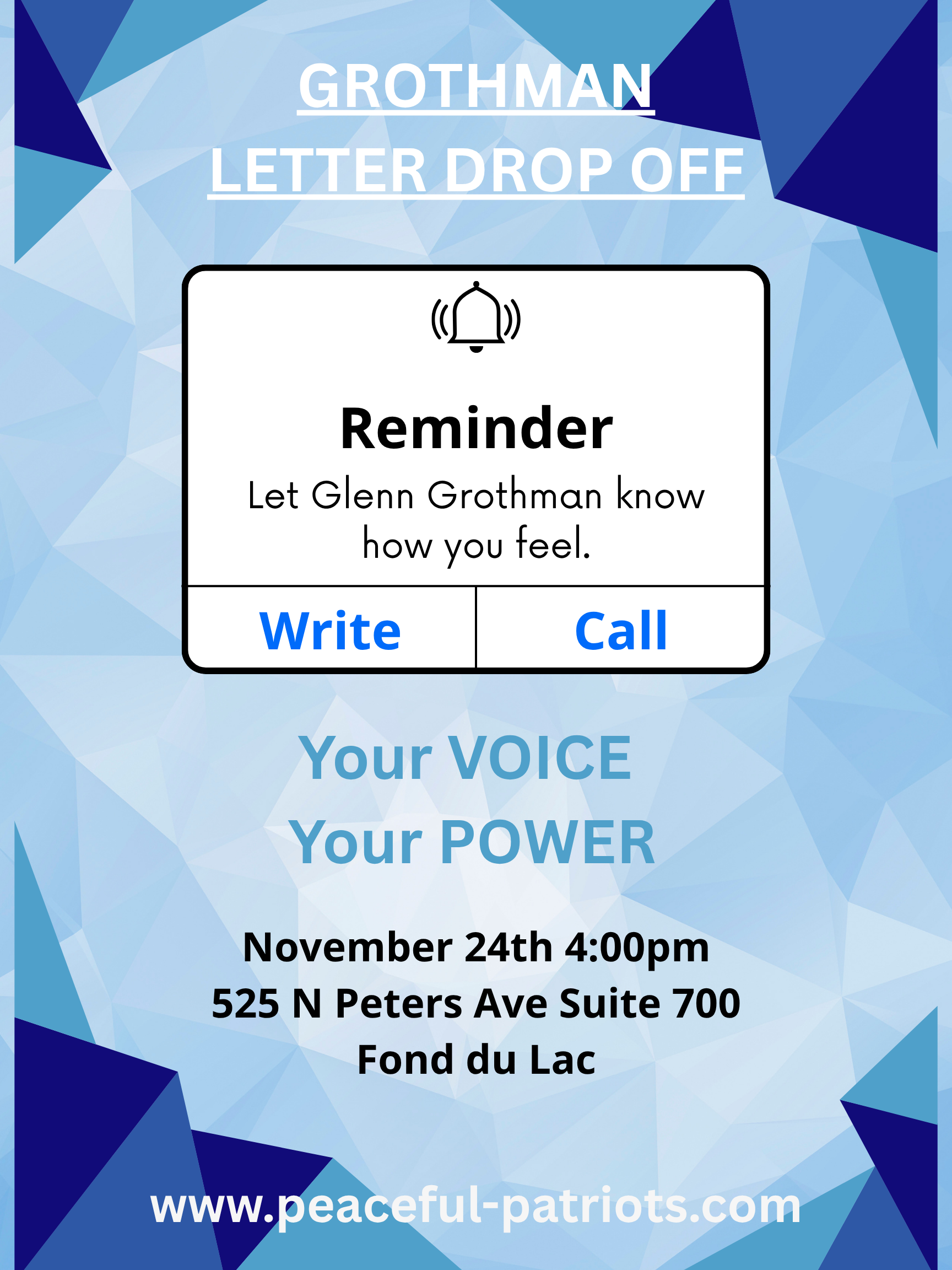 Glenn Grothman Letter Drop