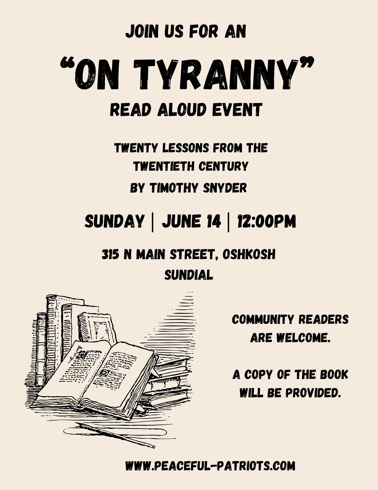 On Tyranny Read Aloud Event