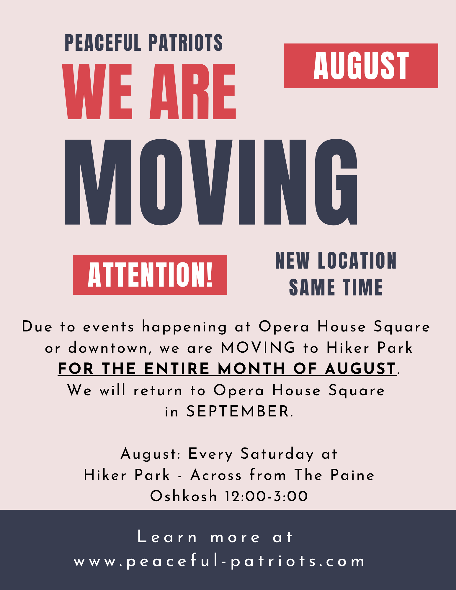 SATURDAY RALLIES IN AUGUST AT HIKER PARK