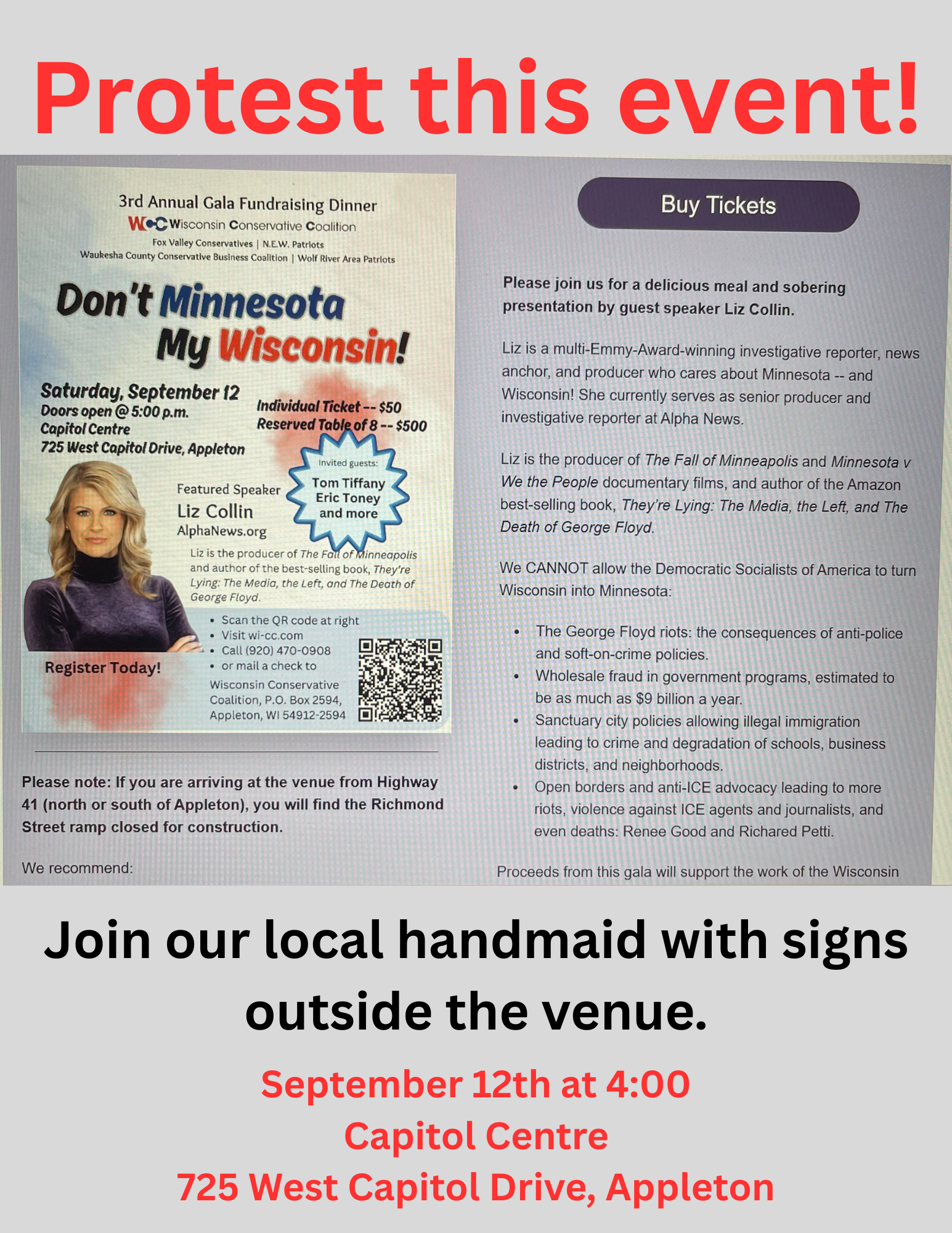Protest "Don't Minnesota My Wisconsin" Event