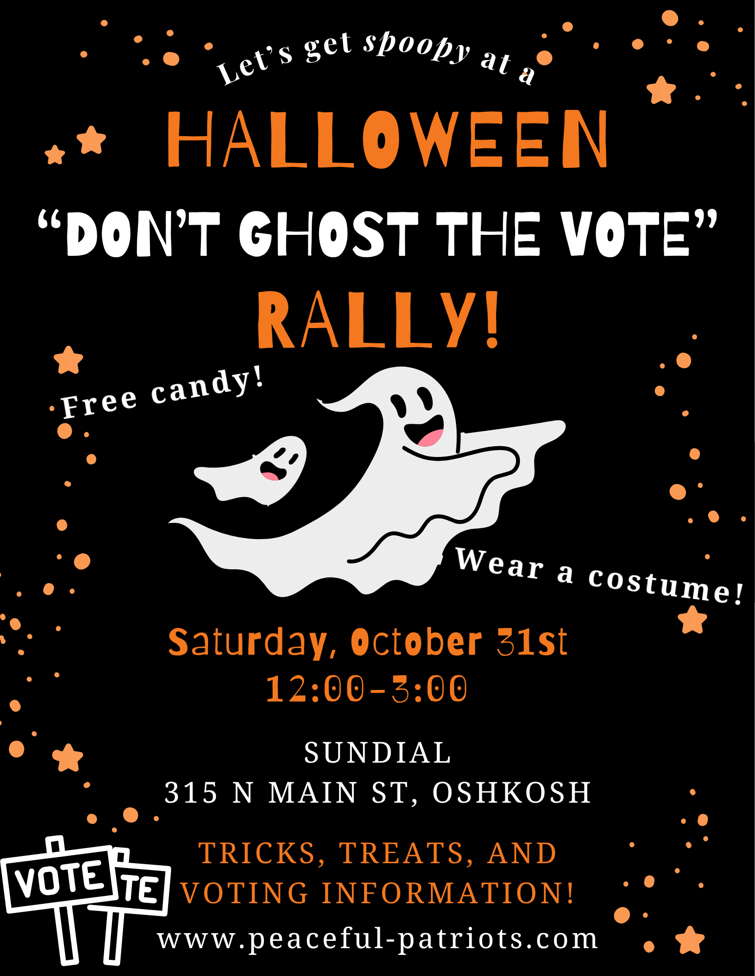 Halloween "Don't Ghost the Vote" Rally