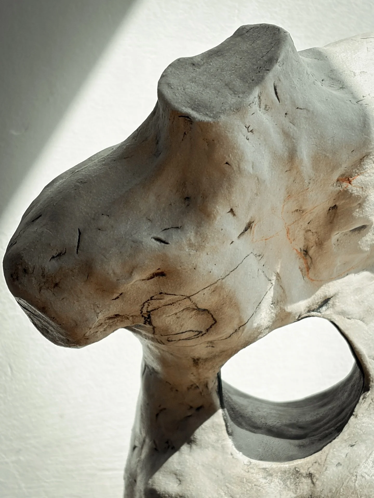 This piece centres on a small opening in the body that emerged during the making process. It isn&rsquo;t meant to represent something missing, but instead a space that exists on its own without being contained or explained. 

Made during my time at @