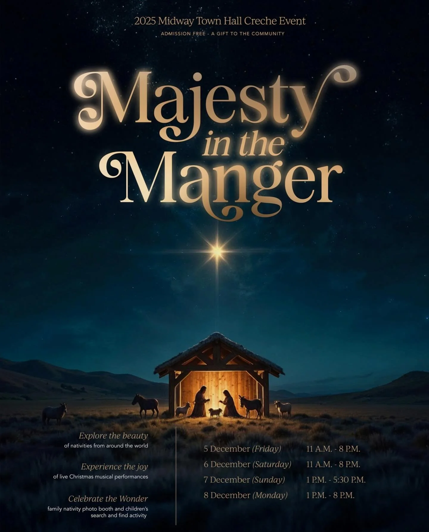 We are so excited to be performing at the Midway Cr&egrave;che this year! We will be singing on Friday, December 5th from 5:30-6:15. We would love to see you there!