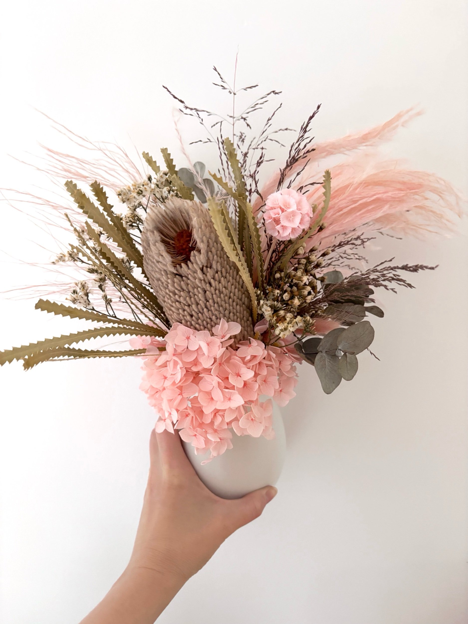 Blush Dried Arrangement - Flor Florals - Cairns Florist, Flower Delivery Cairns - ,Same day flower delivery Cairns.