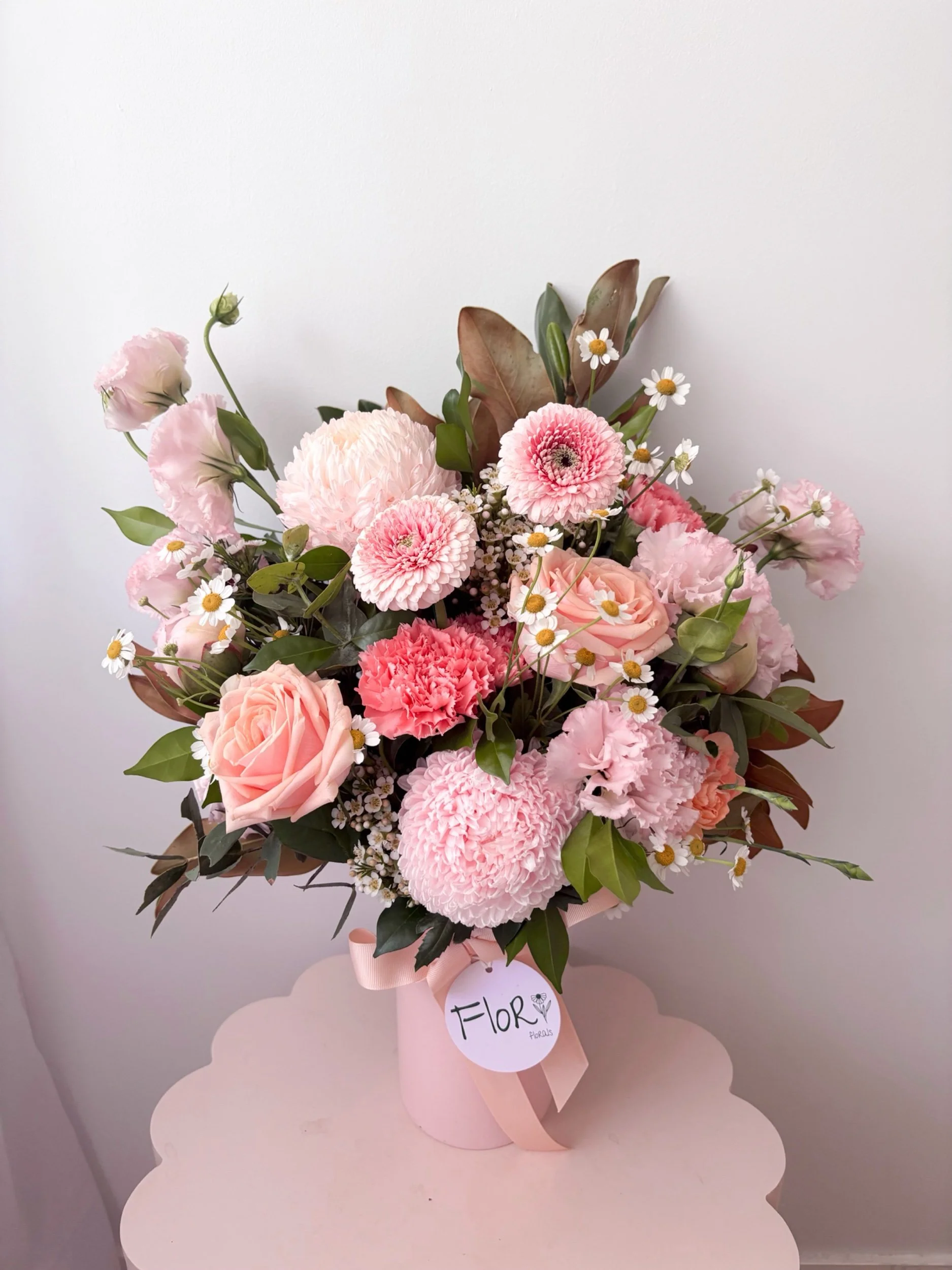 Blush Pink Ceramic Vase - Flor Florals - Cairns Florist, Flower Delivery Cairns - ,Same day flower delivery Cairns.