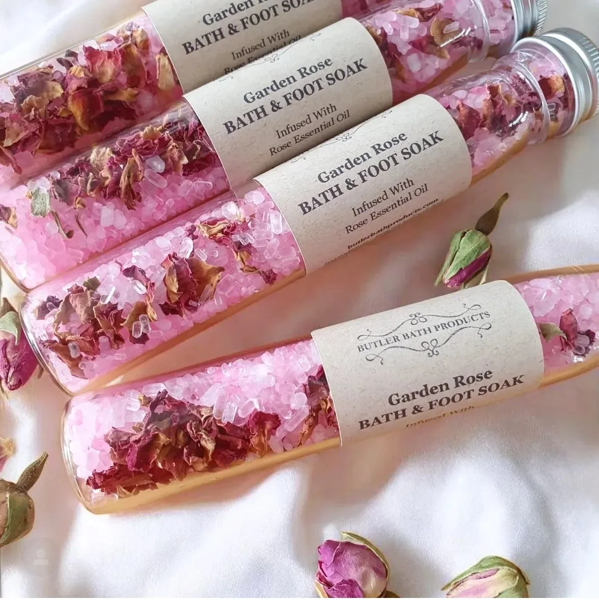 Butler Bath Products - Rose bath salt test tube. - Flor Florals - Cairns Florist, Flower Delivery Cairns - ,Same day flower delivery Cairns.