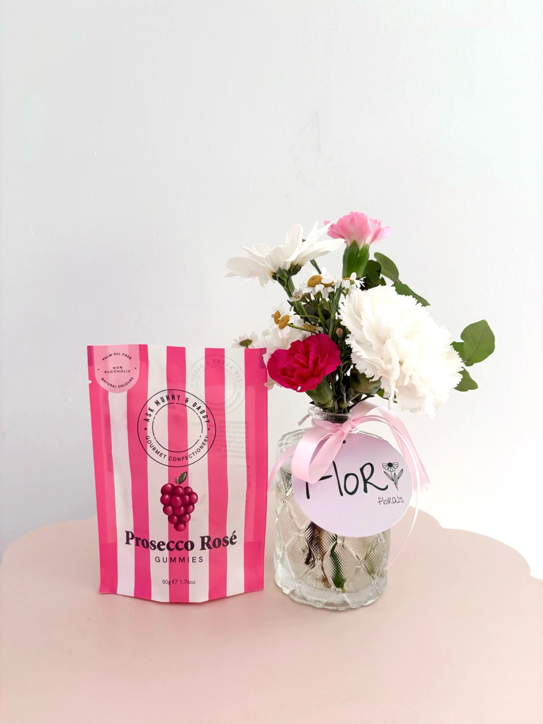 Ask Mummy & Daddy Gourmet Confectionery Prosecco Rosé Gummies - Flor Florals - Cairns Florist, Flower Delivery Cairns - ,Same day flower delivery Cairns.