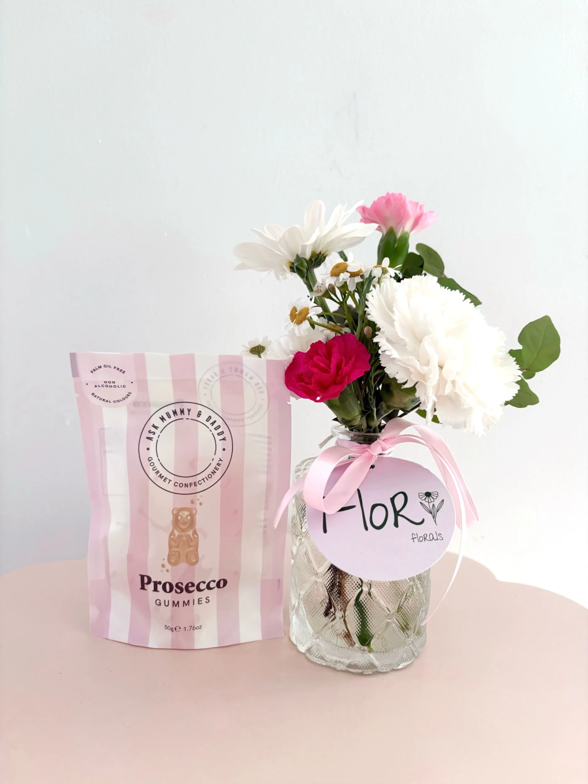 Ask Mummy & Daddy Gourmet Confectionery Prosecco Flavoured Gummies - Flor Florals - Cairns Florist, Flower Delivery Cairns - ,Same day flower delivery Cairns.