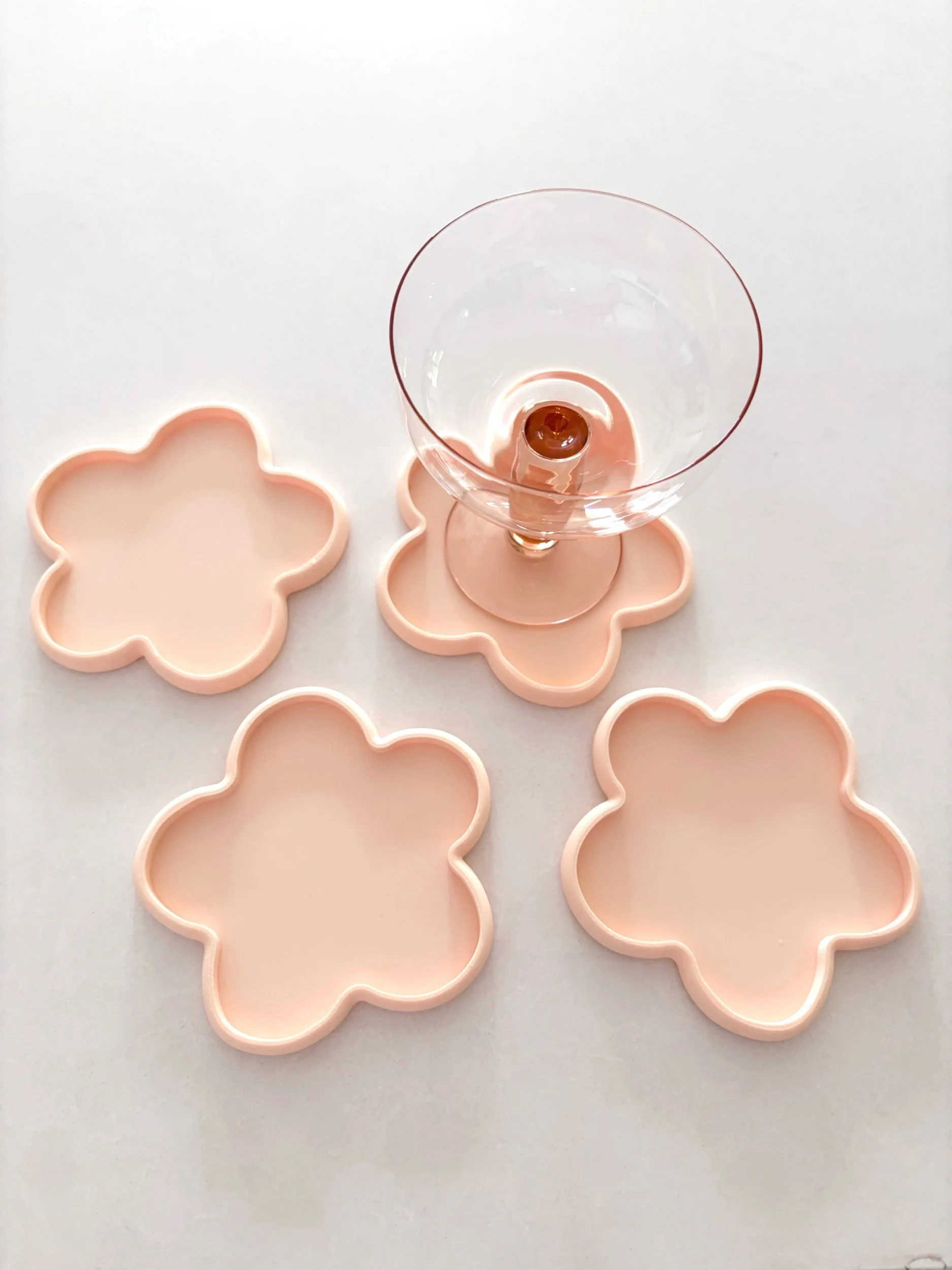 Flor Coaster set - peach - Flor Florals - Cairns Florist, Flower Delivery Cairns - ,Same day flower delivery Cairns.