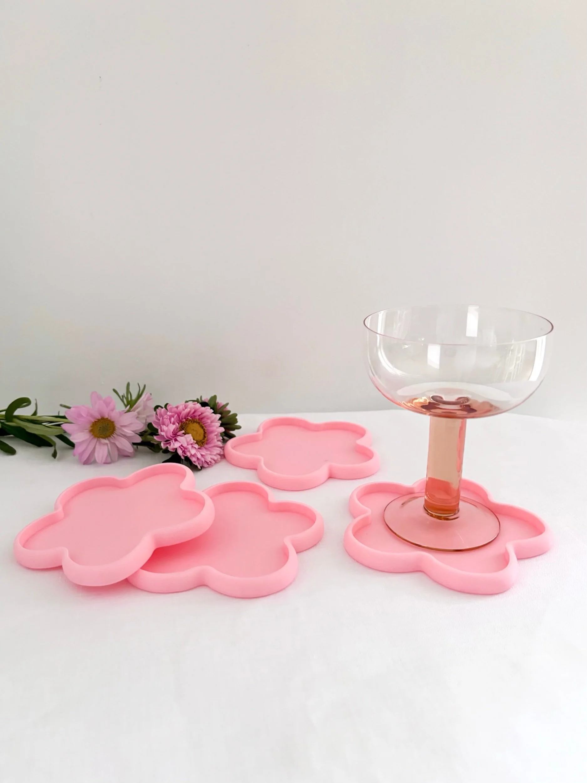 Flor Coaster set - Pink - Flor Florals - Cairns Florist, Flower Delivery Cairns - ,Same day flower delivery Cairns.