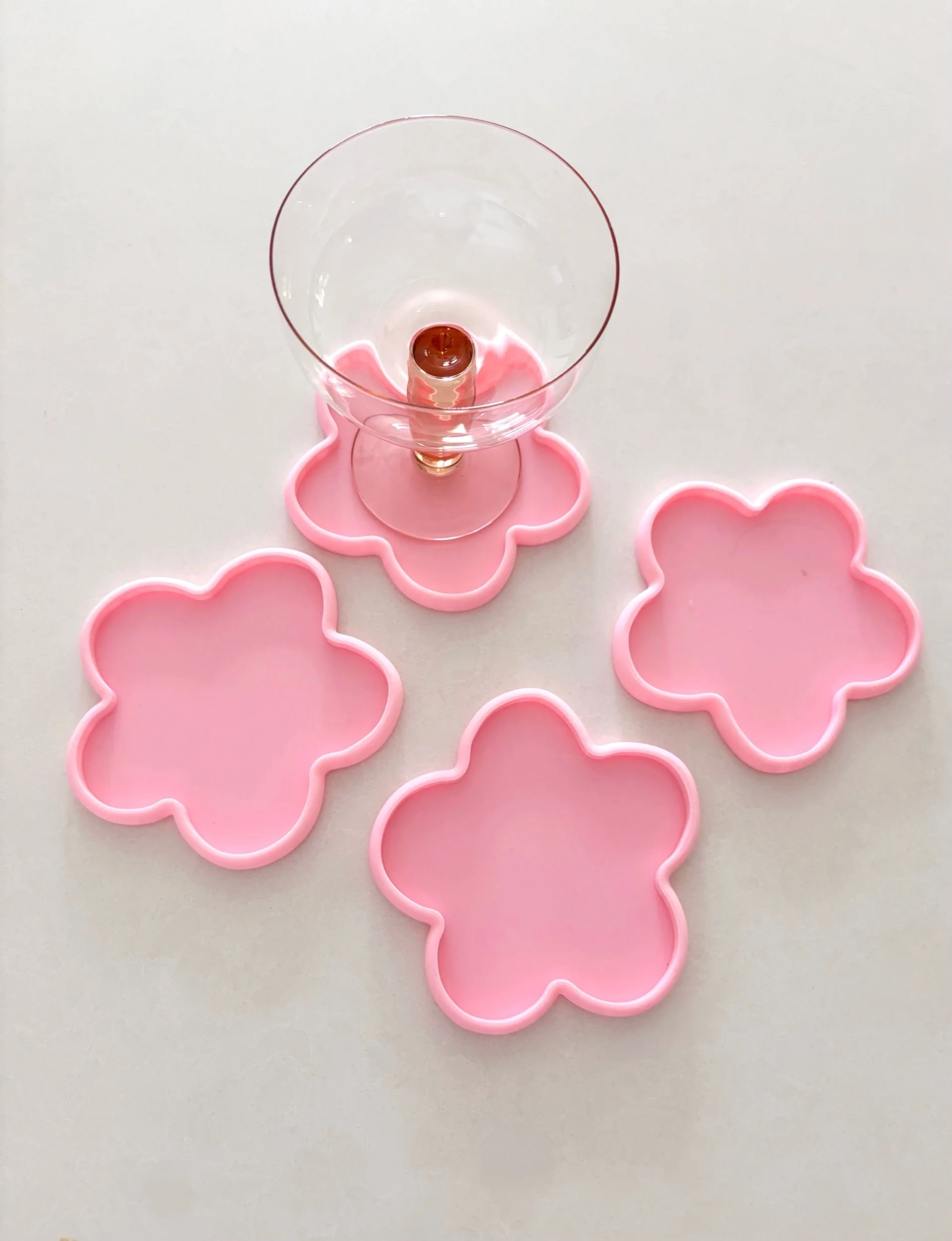 Flor Coaster set - Pink - Flor Florals - Cairns Florist, Flower Delivery Cairns - ,Same day flower delivery Cairns.