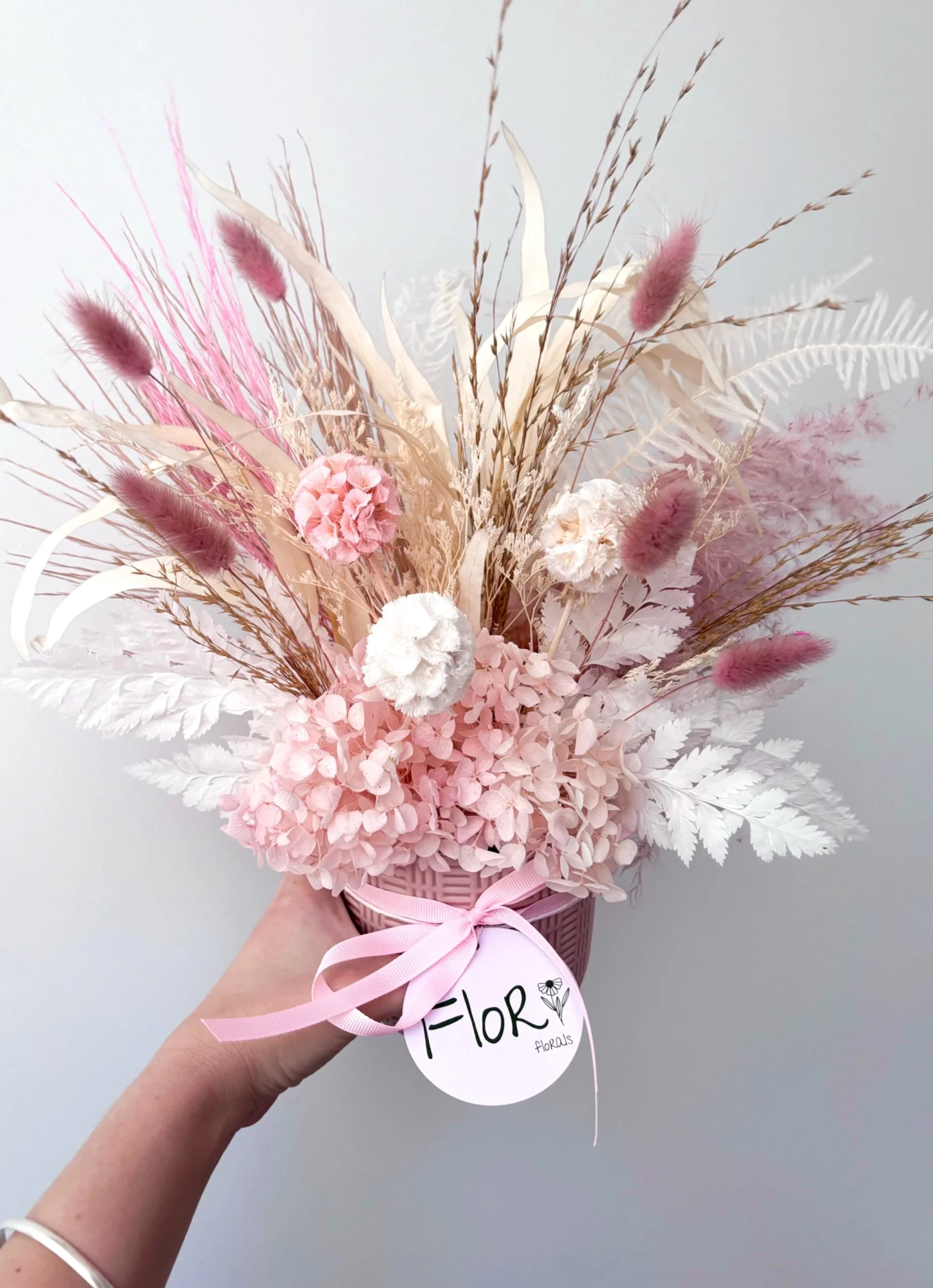 Blush Beauty dried arrangement - SOLD - Flor Florals - Cairns Florist, Flower Delivery Cairns - ,Same day flower delivery Cairns.