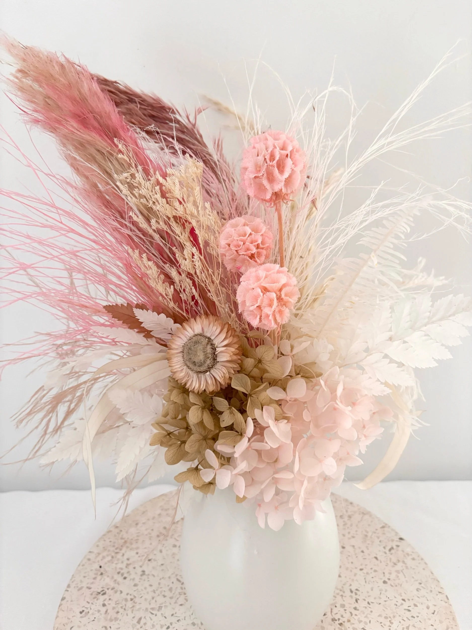Blush Pink dried arrangement - Flor Florals - Cairns Florist, Flower Delivery Cairns - ,Same day flower delivery Cairns.