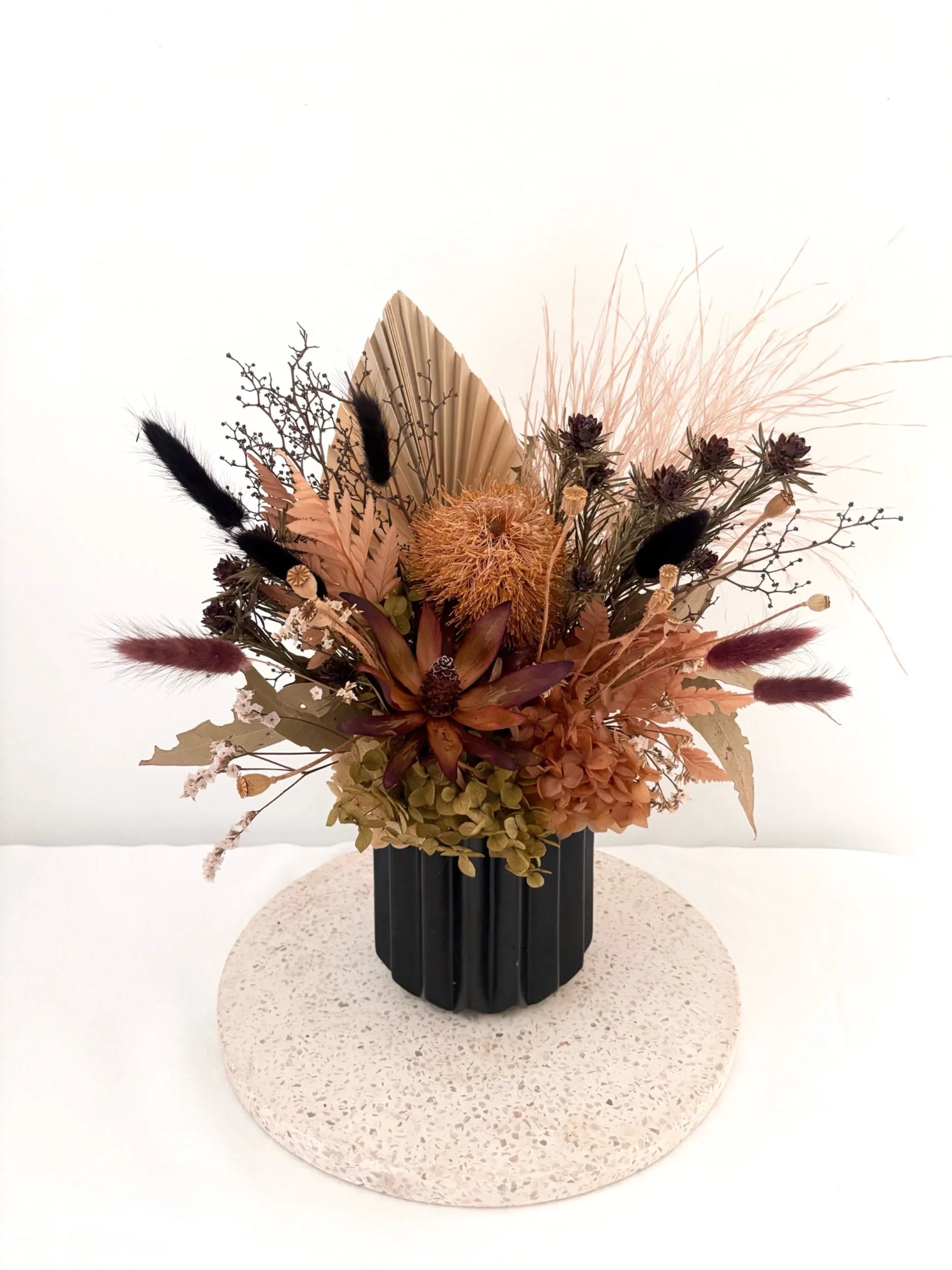 Warm Neutrals Dried Arrangement - Flor Florals - Cairns Florist, Flower Delivery Cairns - ,Same day flower delivery Cairns.