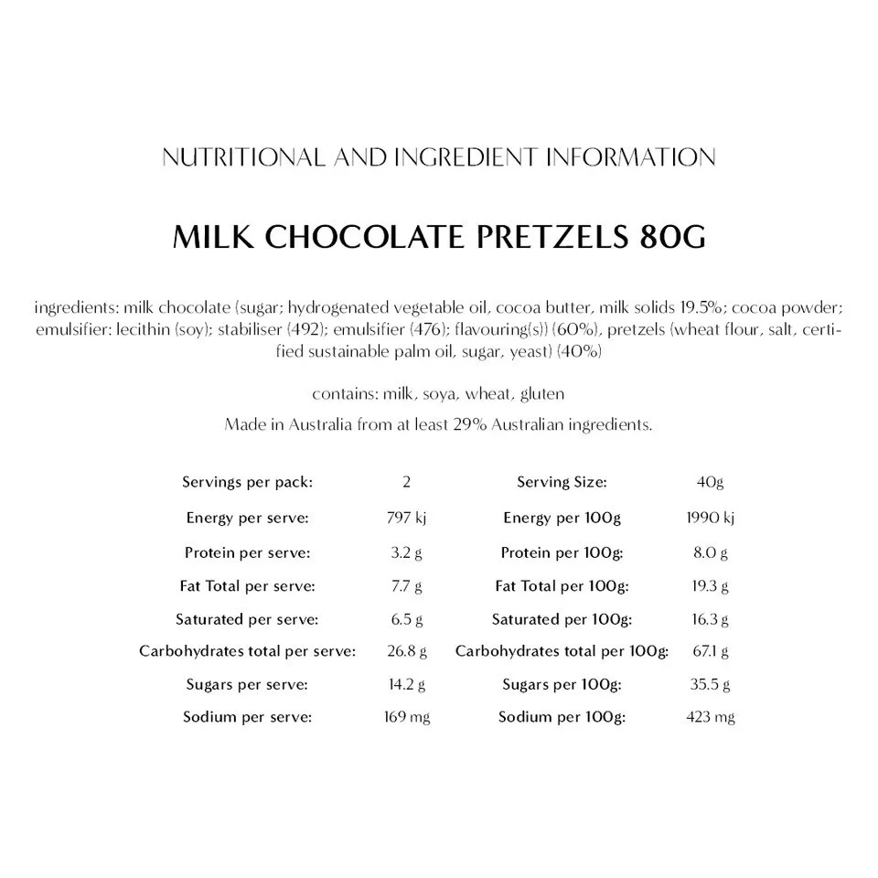 Milk Choc coated Pretzel 80g - New Farm Confectionery - Flor Florals - Cairns Florist, Flower Delivery Cairns - ,Same day flower delivery Cairns.