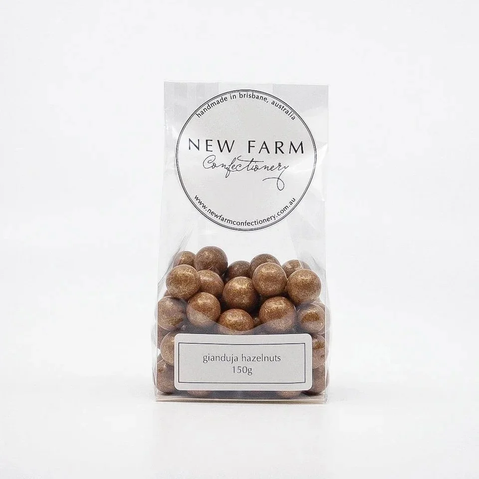 Milk Choc & Gianduja coated Hazelnuts 150g - New Farm Confectionary - Flor Florals - Cairns Florist, Flower Delivery Cairns - ,Same day flower delivery Cairns.