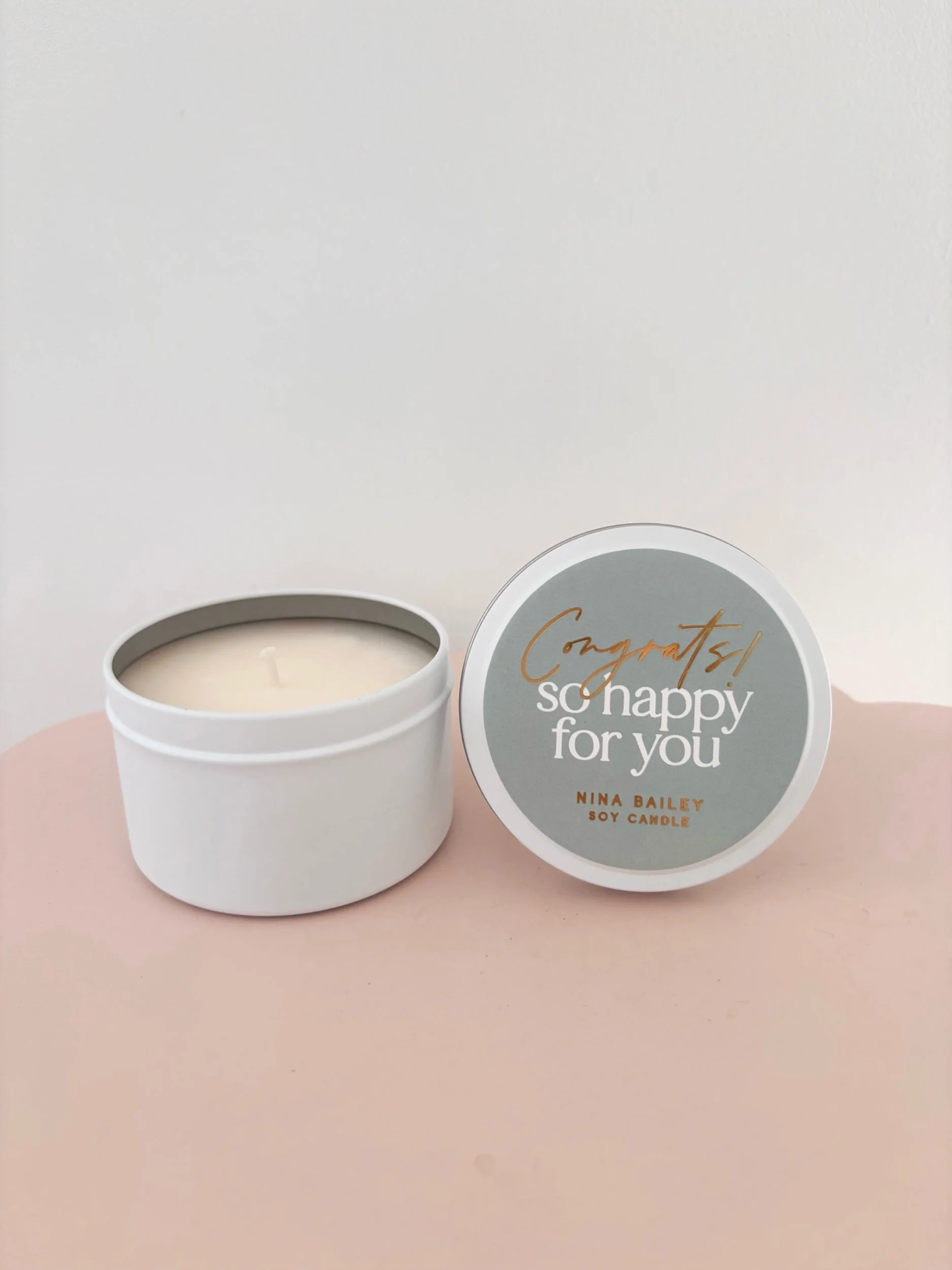 CONGRATS SO HAPPY FOR YOU - QUOTE SOY CANDLE by Nina Bailey (Copy) - Flor Florals - Cairns Florist, Flower Delivery Cairns - ,Same day flower delivery Cairns.