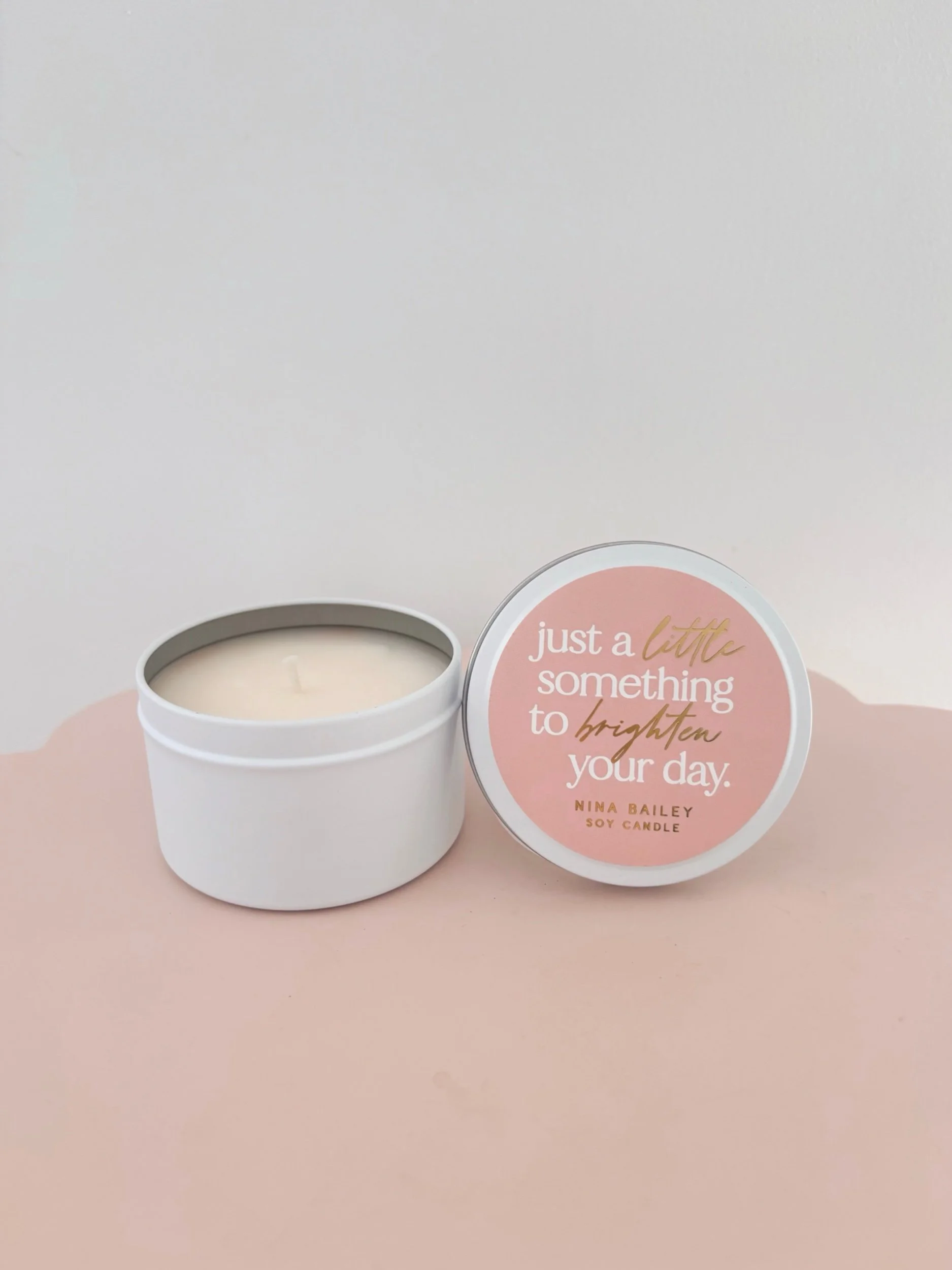 JUST A LITTLE SOMETHING - QUOTE SOY CANDLE by Nina Bailey - Flor Florals - Cairns Florist, Flower Delivery Cairns - ,Same day flower delivery Cairns.