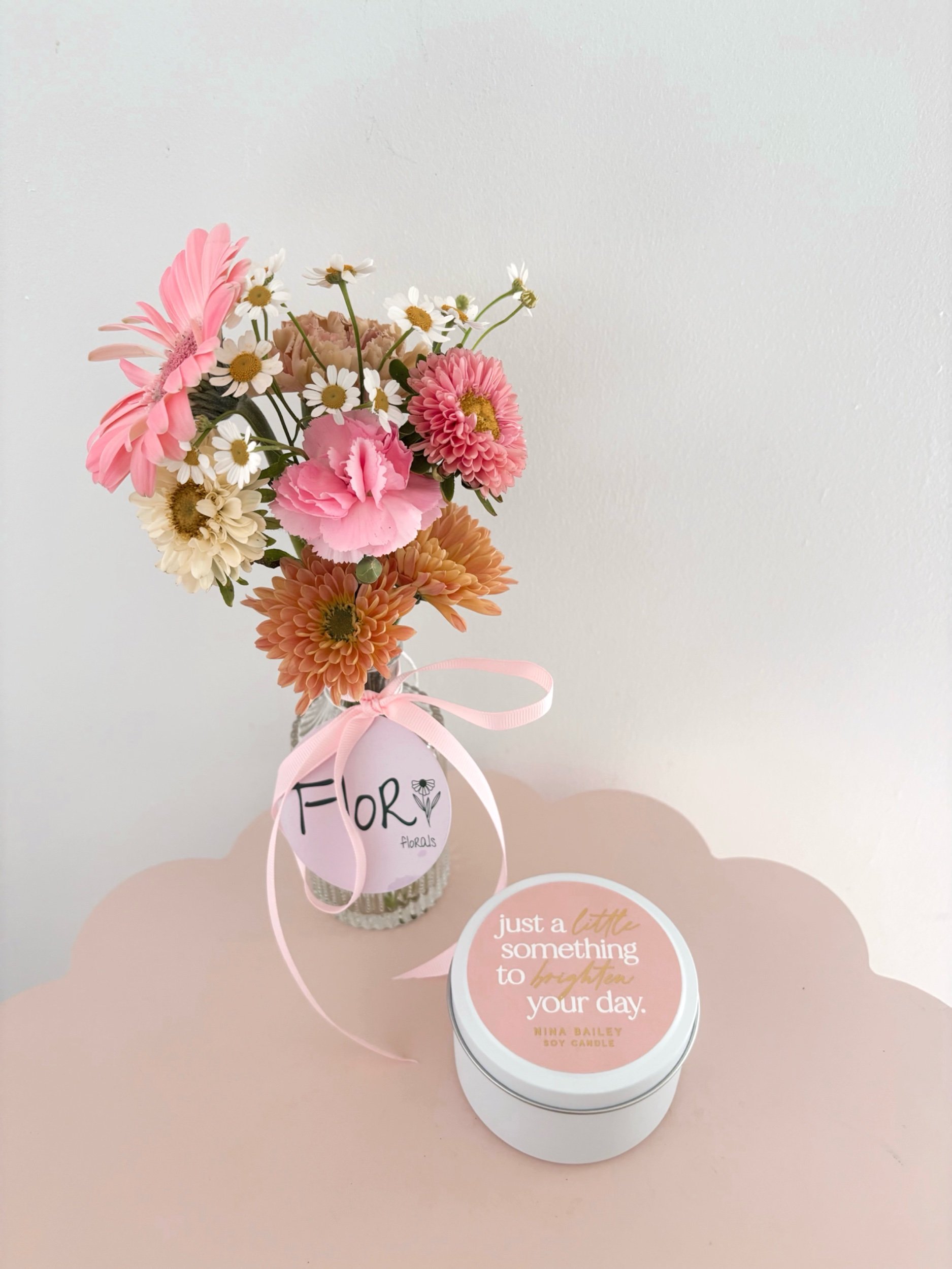 JUST A LITTLE SOMETHING - QUOTE SOY CANDLE by Nina Bailey - Flor Florals - Cairns Florist, Flower Delivery Cairns - ,Same day flower delivery Cairns.
