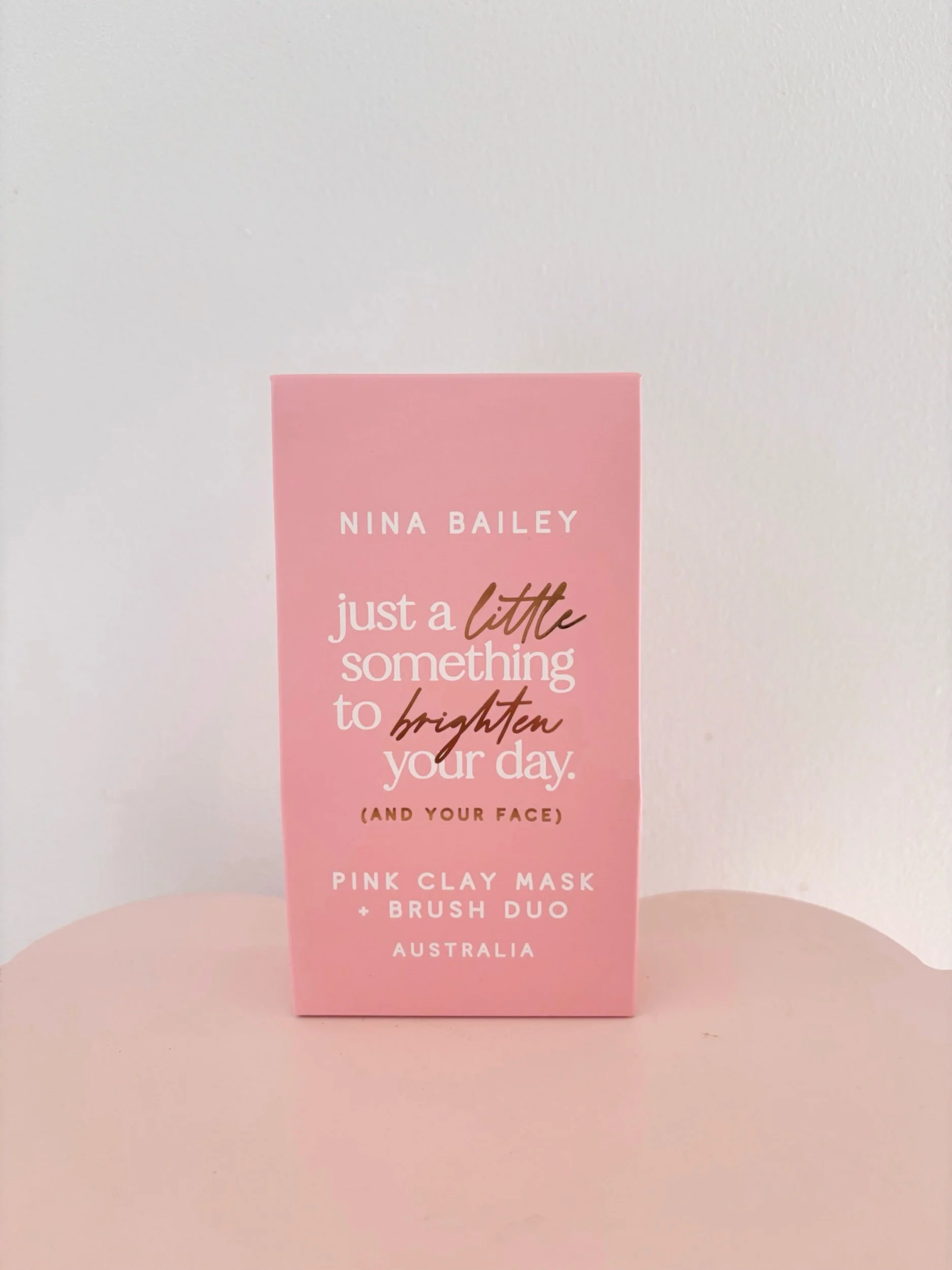 PINK CLAY MASK & BRUSH DUO by Nina Bailey - Flor Florals - Cairns Florist, Flower Delivery Cairns - ,Same day flower delivery Cairns.