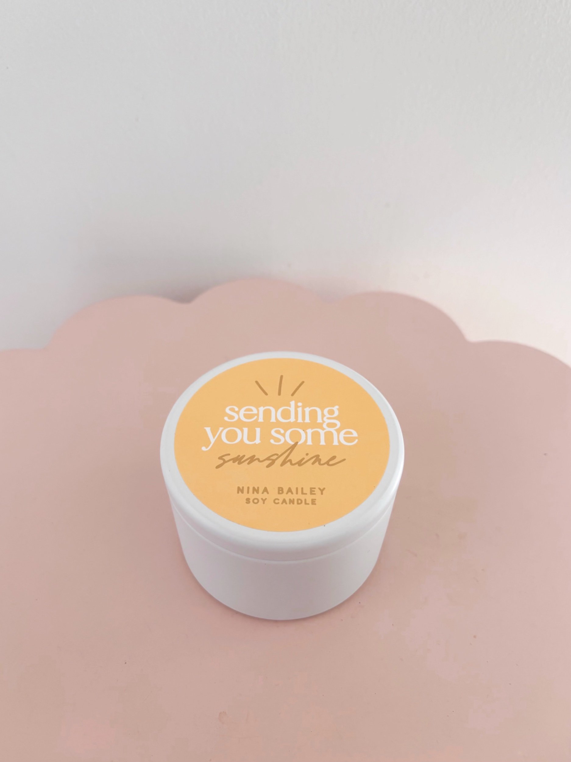 SENDING YOU SOME SUNSHINE - QUOTE SOY CANDLE by Nina Bailey - Flor Florals - Cairns Florist, Flower Delivery Cairns - ,Same day flower delivery Cairns.