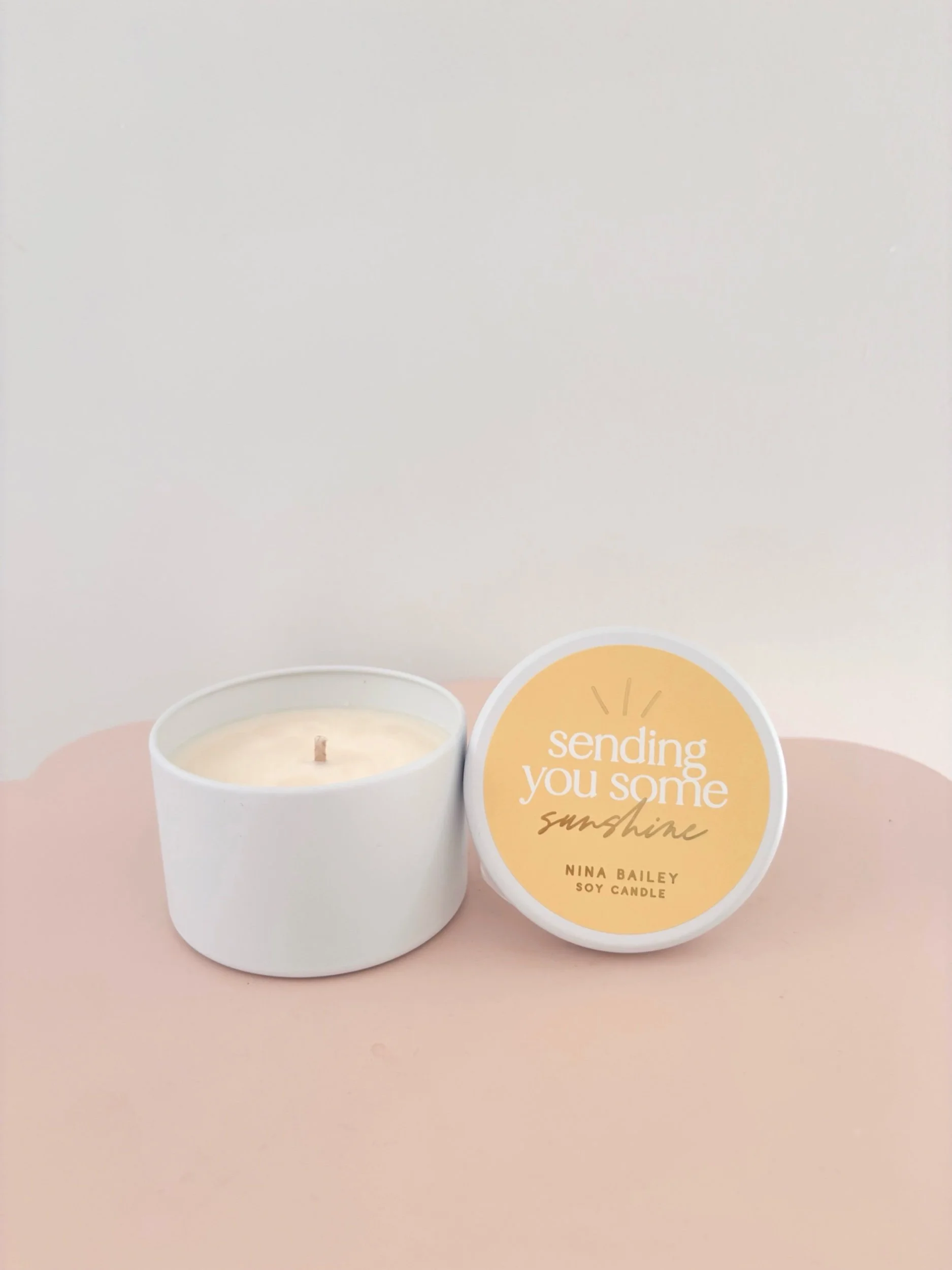 SENDING YOU SOME SUNSHINE - QUOTE SOY CANDLE by Nina Bailey - Flor Florals - Cairns Florist, Flower Delivery Cairns - ,Same day flower delivery Cairns.