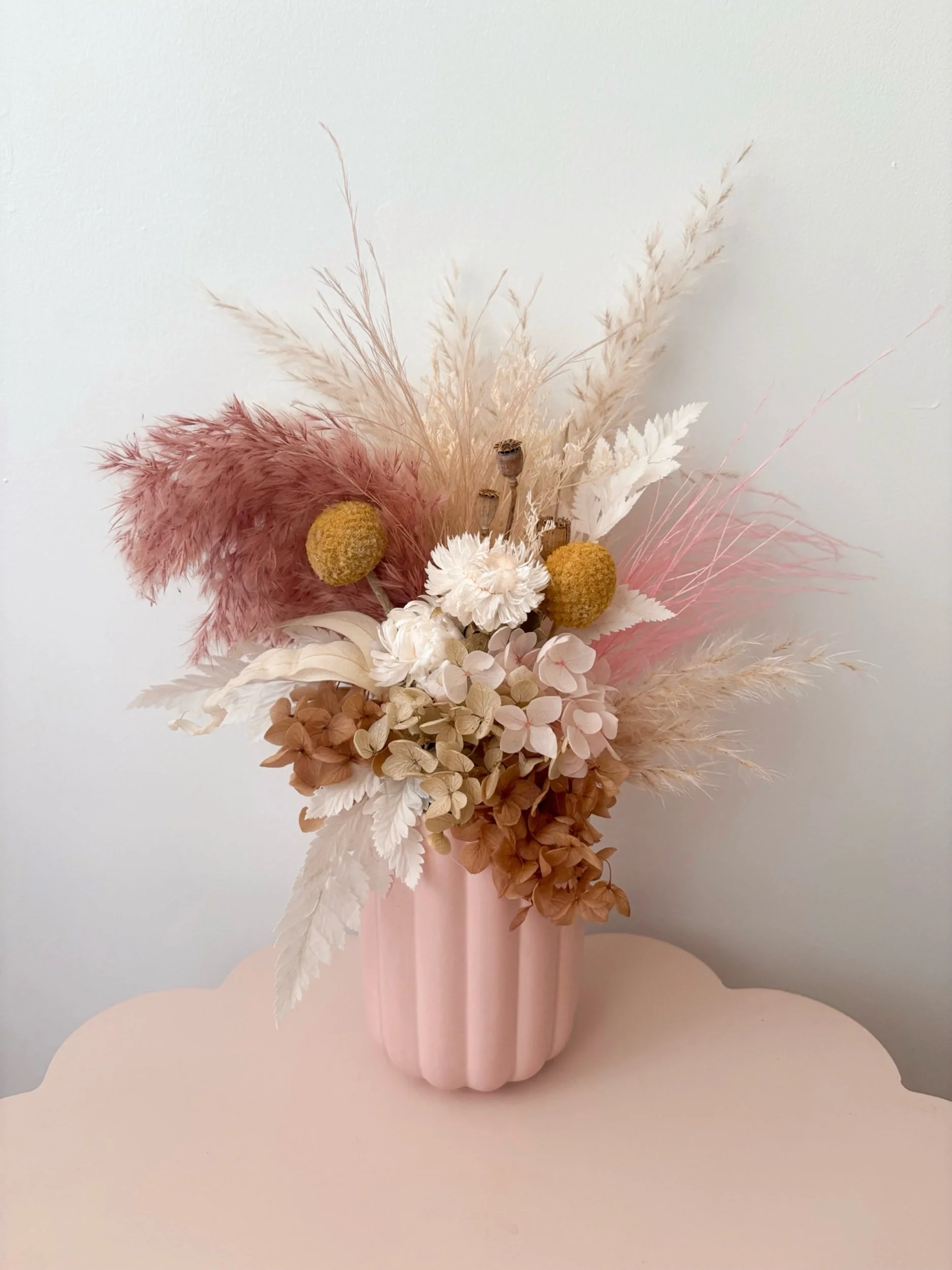Blush Pink dried arrangement SOLD - Flor Florals - Cairns Florist, Flower Delivery Cairns - ,Same day flower delivery Cairns.