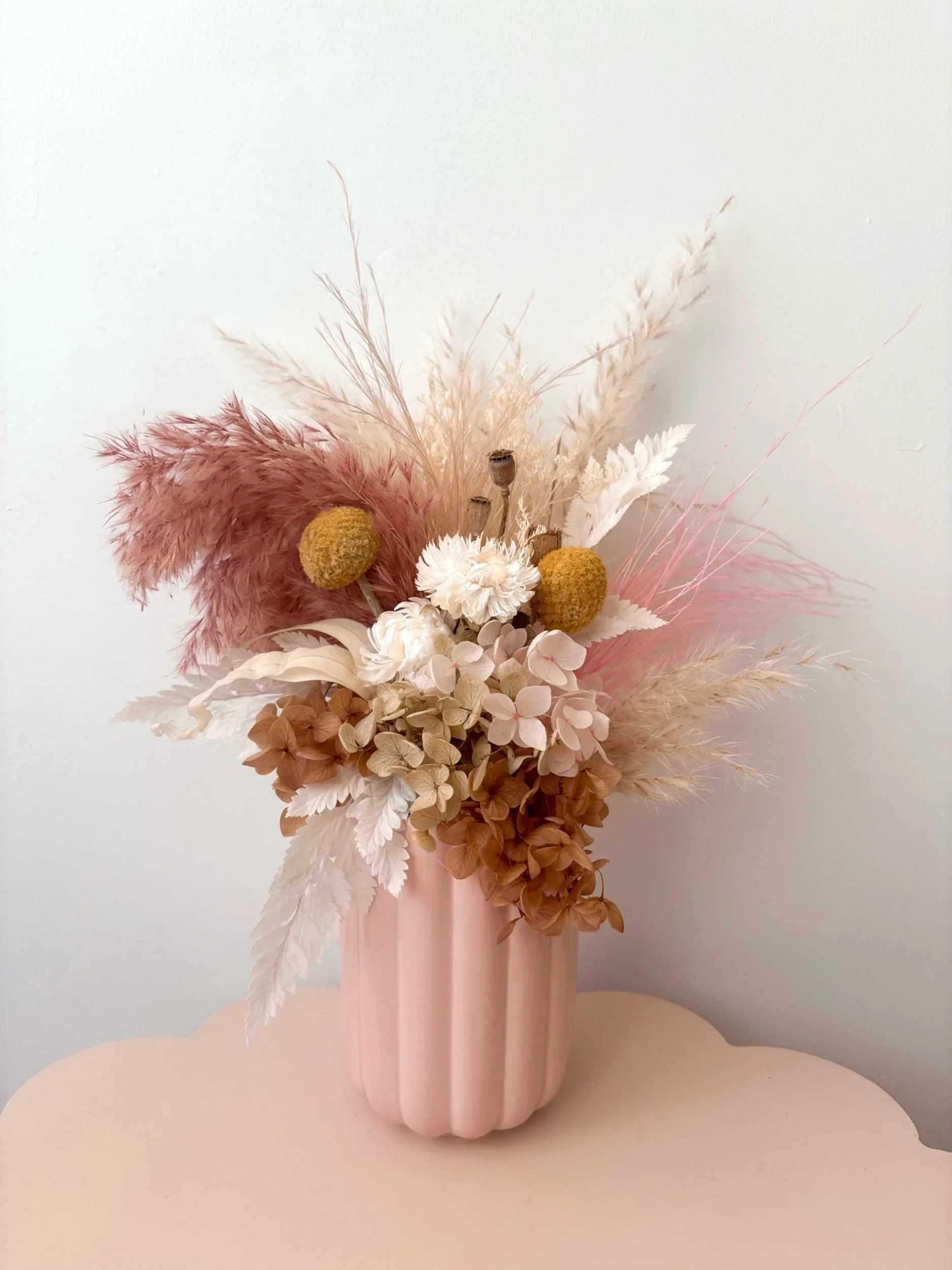 Blush Pink dried arrangement SOLD - Flor Florals - Cairns Florist, Flower Delivery Cairns - ,Same day flower delivery Cairns.