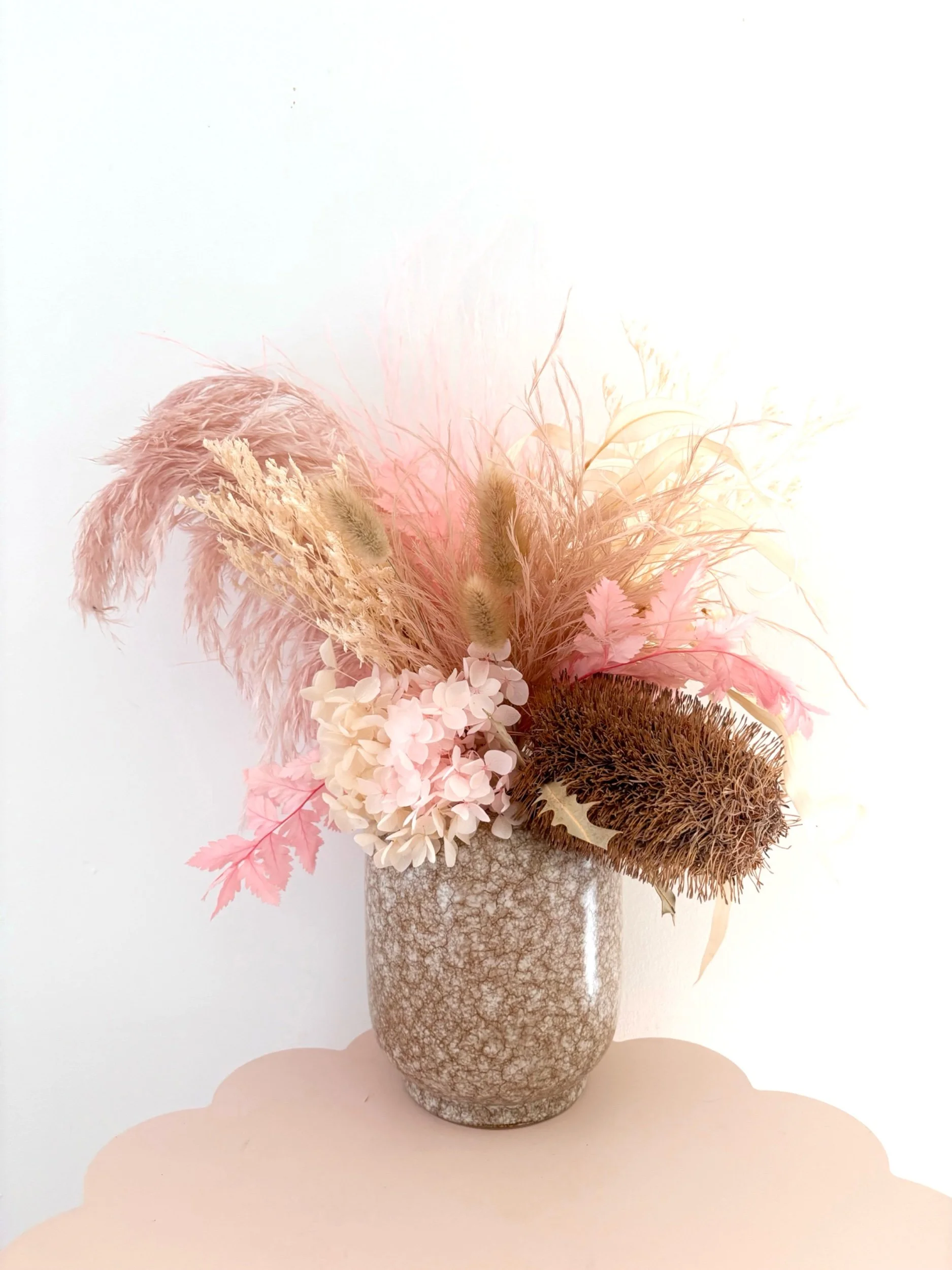 Blush Neutrals Dried Arrangement - Flor Florals - Cairns Florist, Flower Delivery Cairns - ,Same day flower delivery Cairns.