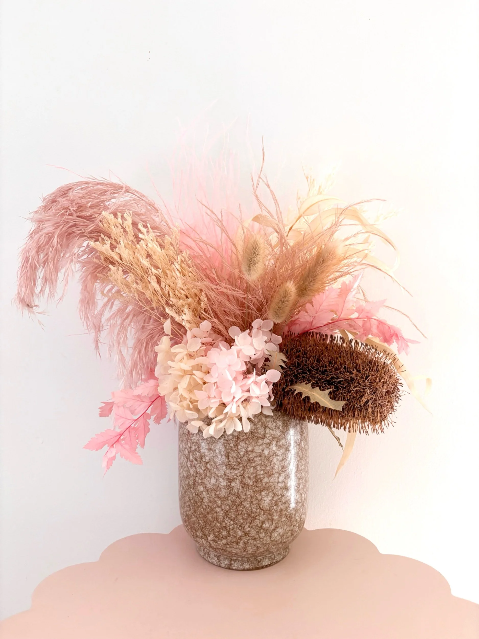 Blush Neutrals Dried Arrangement - Flor Florals - Cairns Florist, Flower Delivery Cairns - ,Same day flower delivery Cairns.