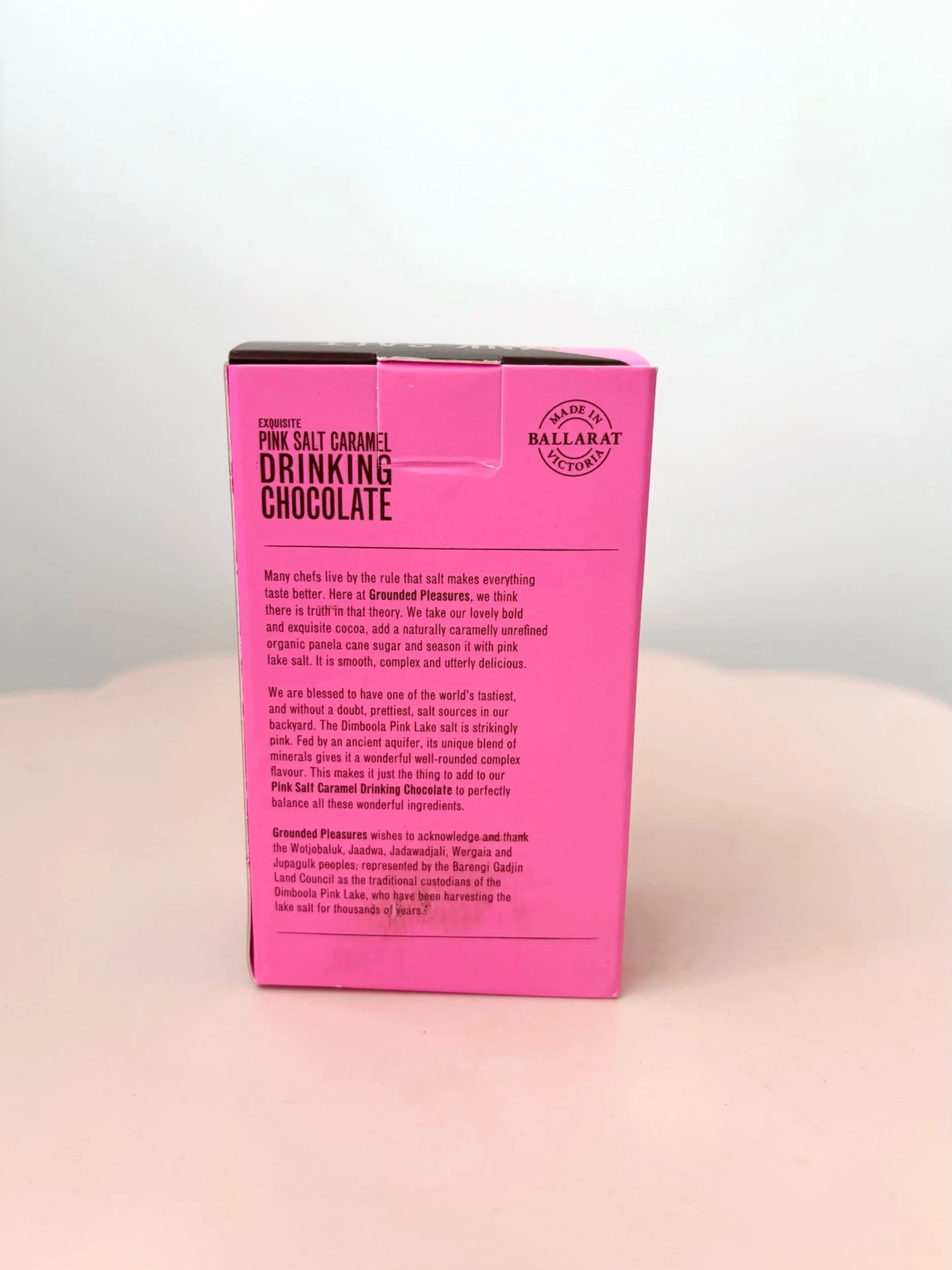 PINK SALT CARAMEL Drinking Chocolate - Grounded Pleasures - Flor Florals - Cairns Florist, Flower Delivery Cairns - ,Same day flower delivery Cairns.