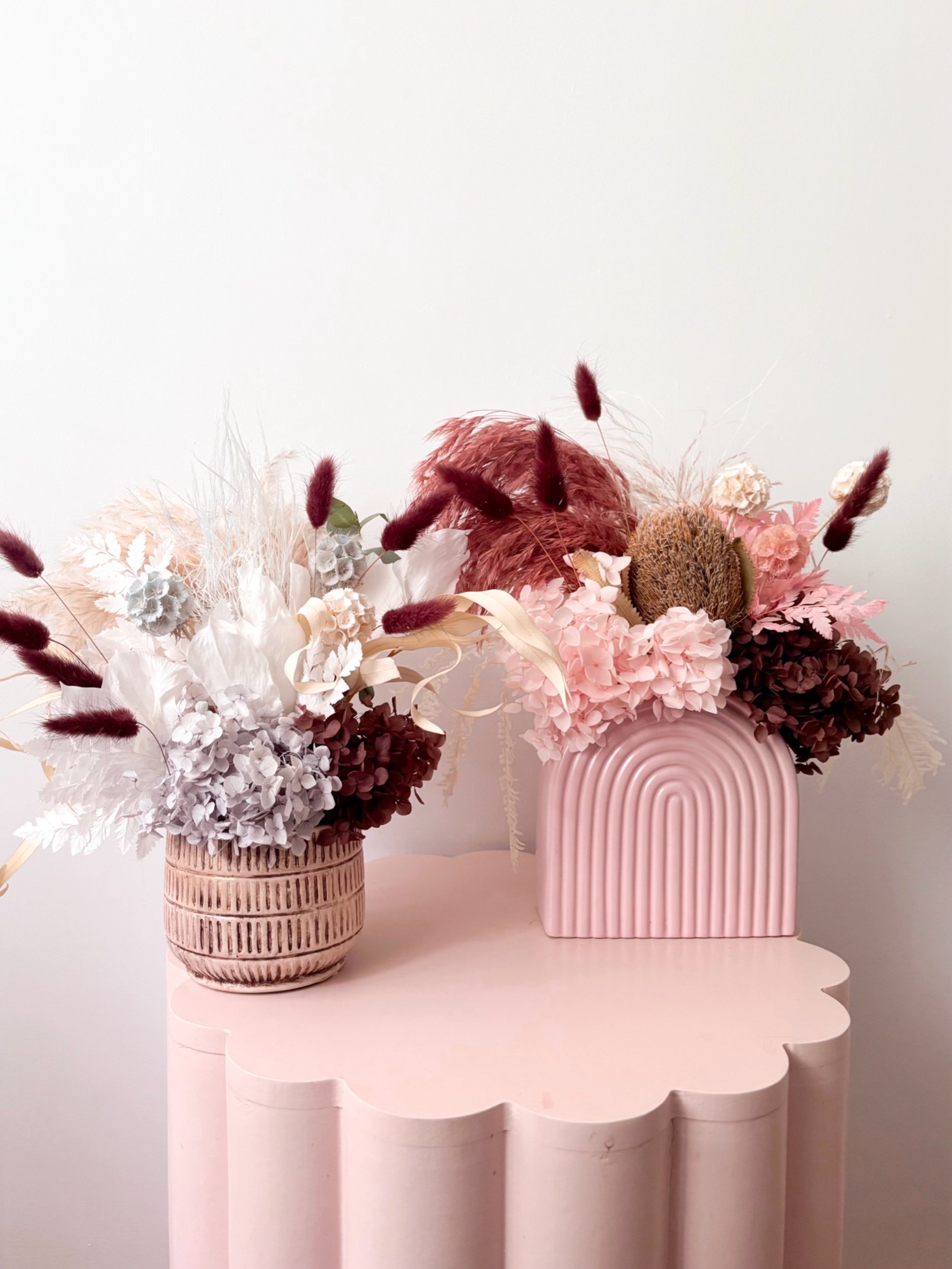 Blush Neutrals Dried Arrangement - Flor Florals - Cairns Florist, Flower Delivery Cairns - ,Same day flower delivery Cairns.