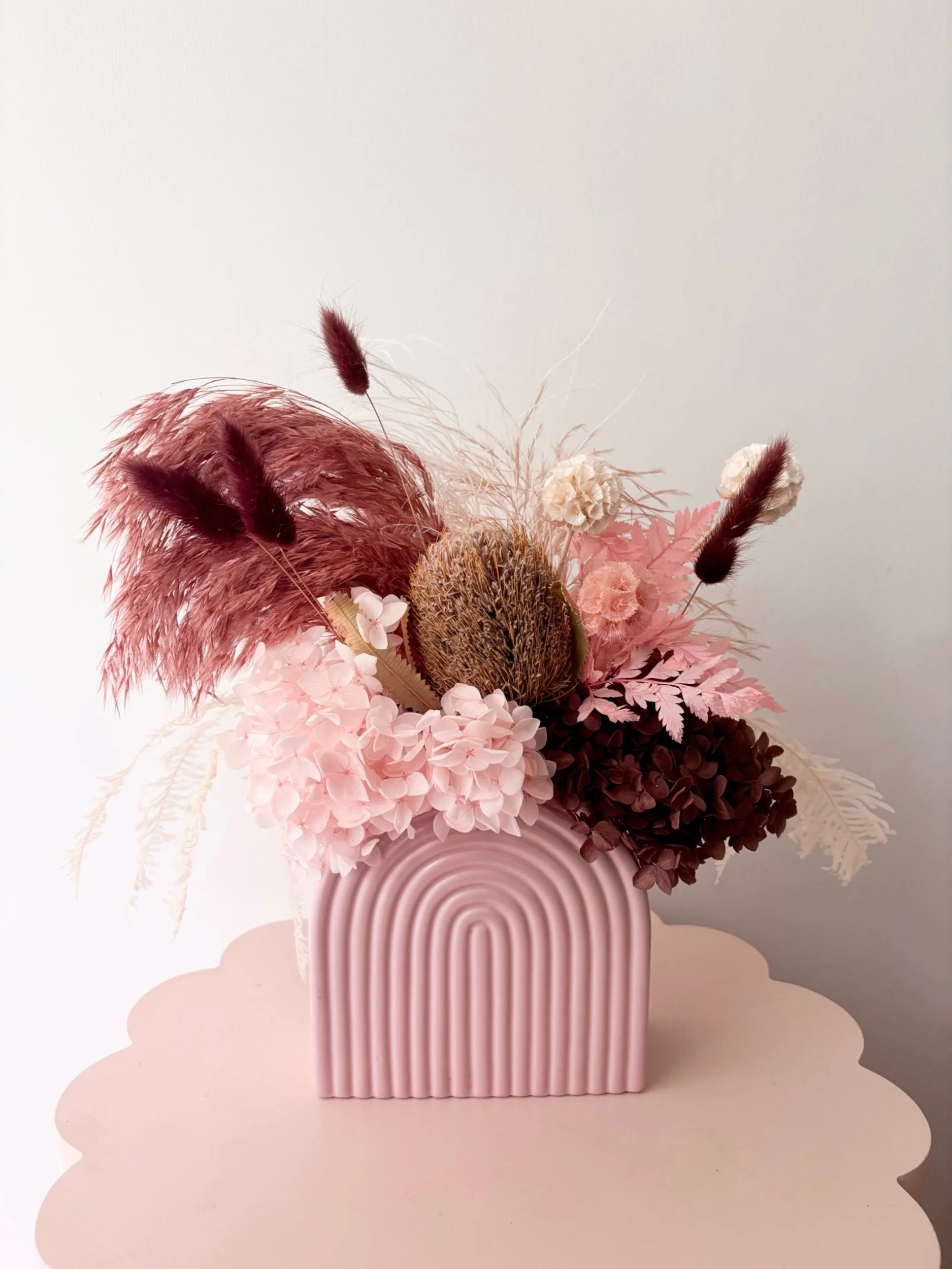 Blush Neutrals Dried Arrangement - Flor Florals - Cairns Florist, Flower Delivery Cairns - ,Same day flower delivery Cairns.