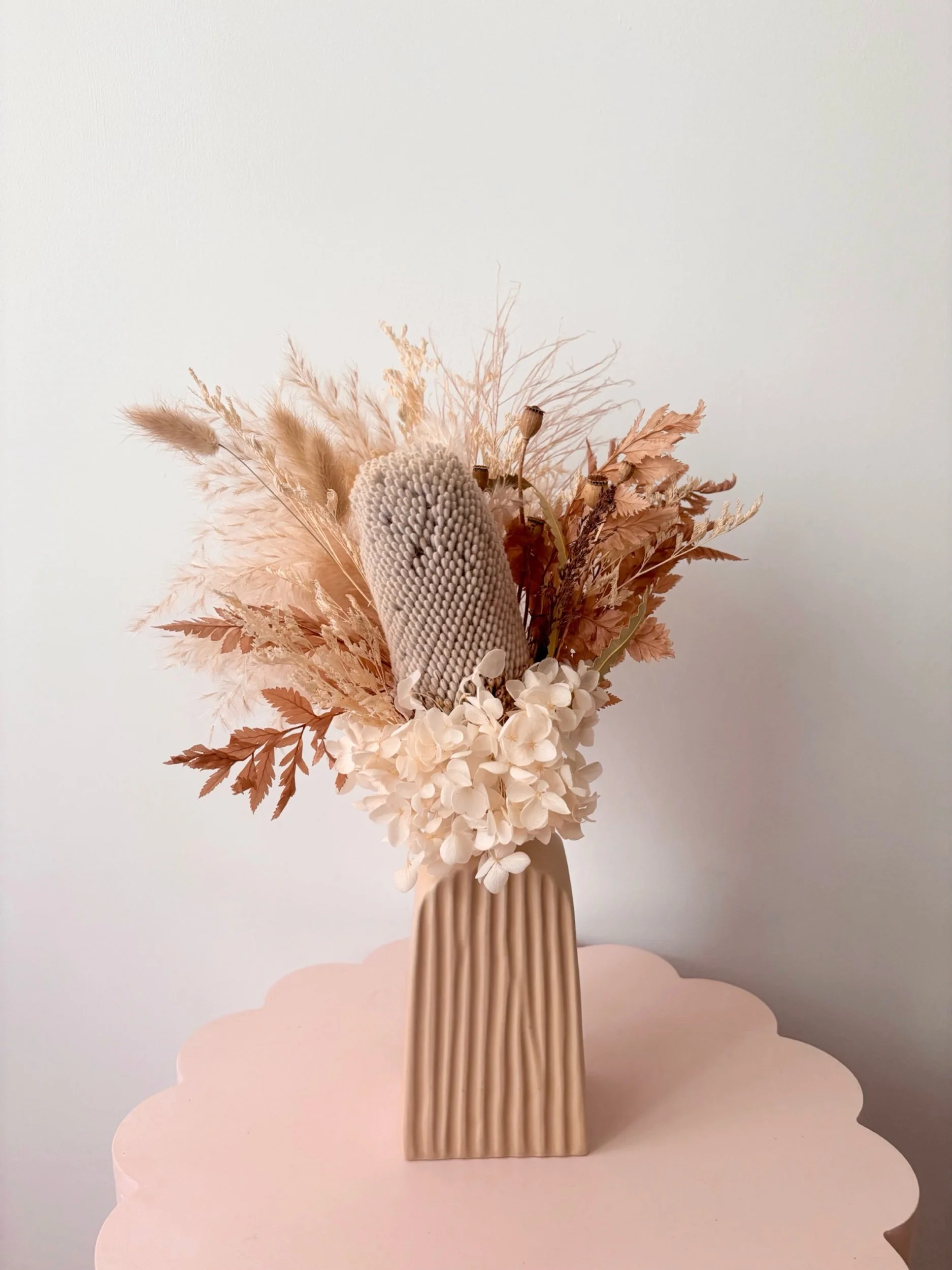 Mocha Dried Arrangement - SOLD - Flor Florals - Cairns Florist, Flower Delivery Cairns - ,Same day flower delivery Cairns.