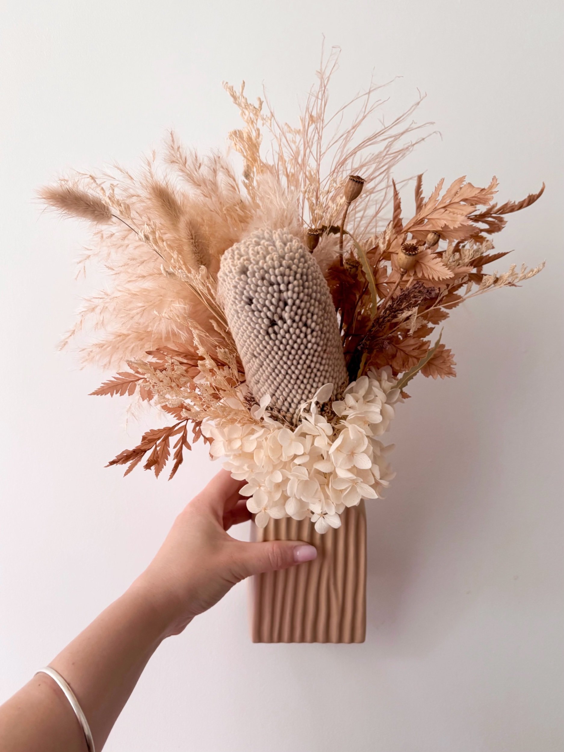 Mocha Dried Arrangement - SOLD - Flor Florals - Cairns Florist, Flower Delivery Cairns - ,Same day flower delivery Cairns.