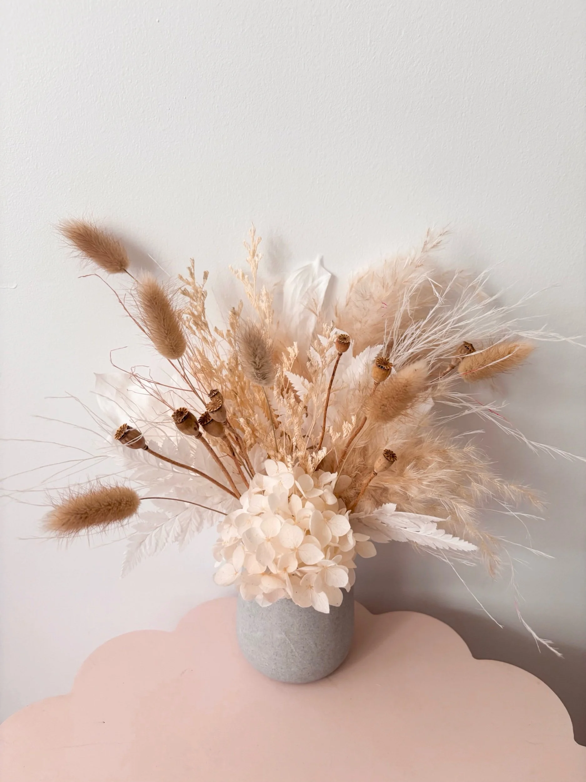 Grey small dried arrangement - Flor Florals - Cairns Florist, Flower Delivery Cairns - ,Same day flower delivery Cairns.