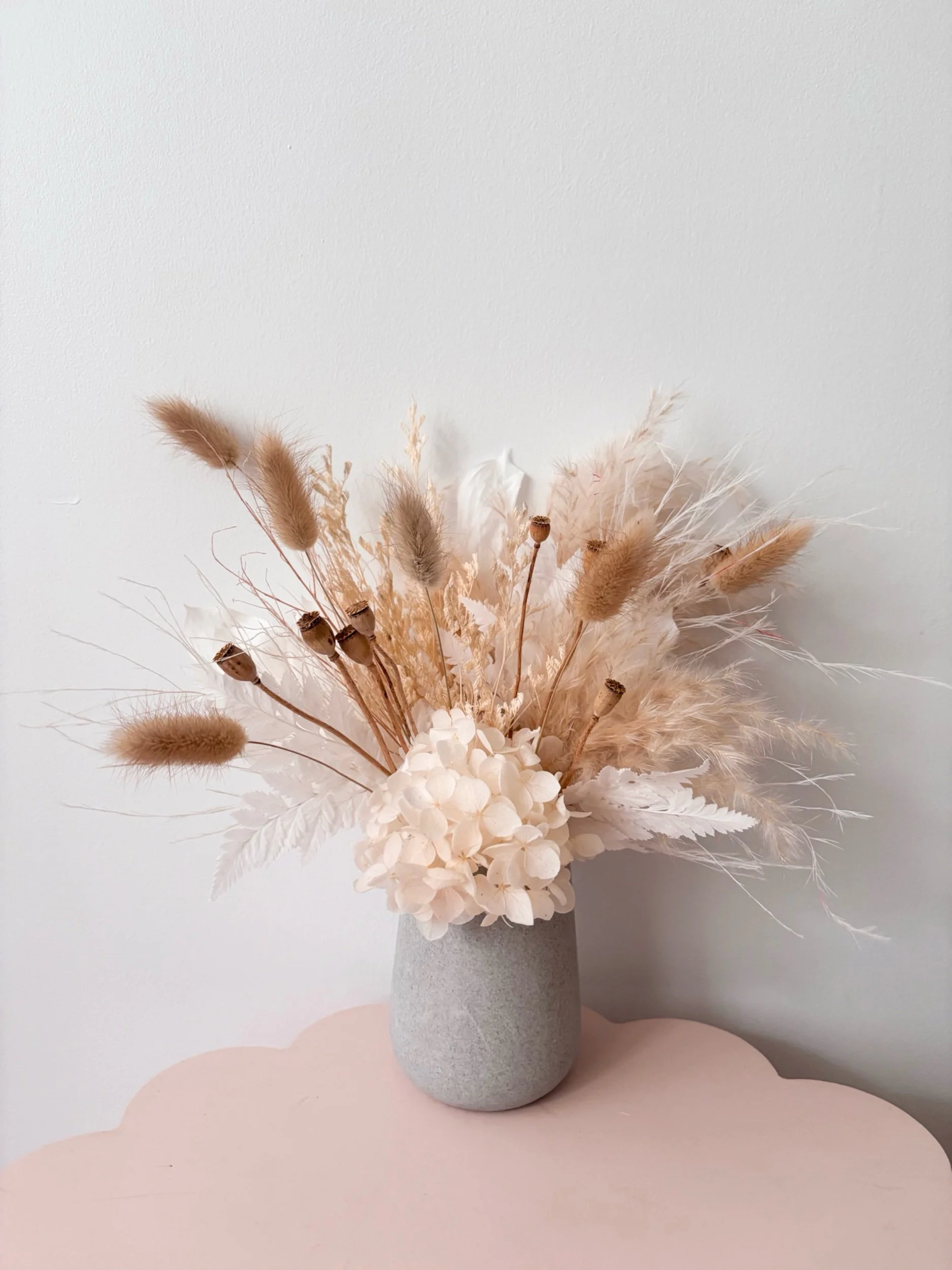 Grey small dried arrangement - Flor Florals - Cairns Florist, Flower Delivery Cairns - ,Same day flower delivery Cairns.