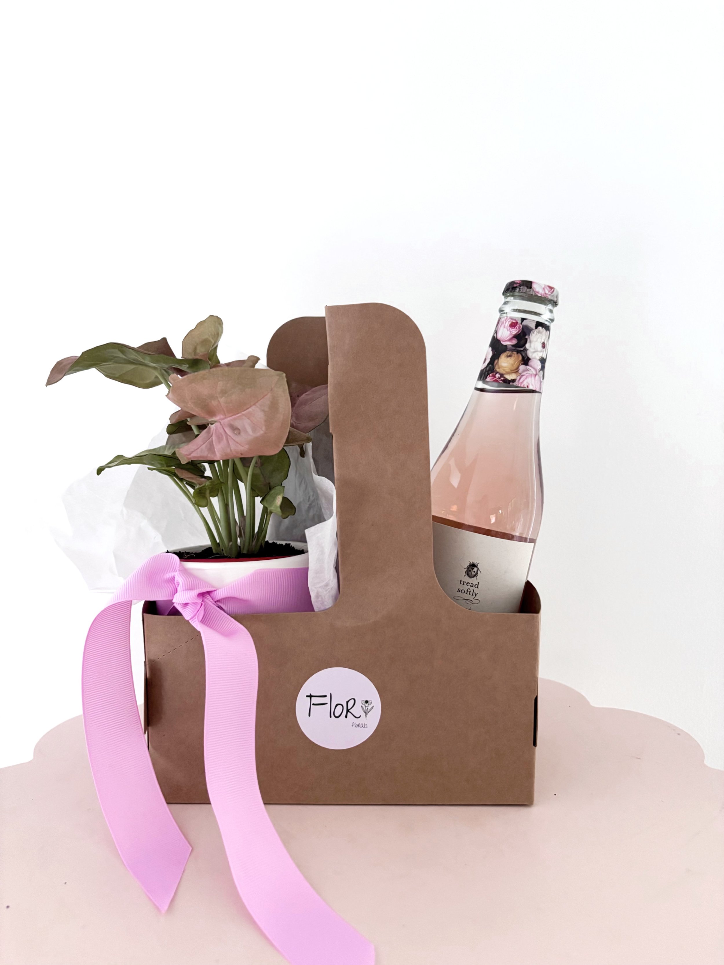 Plant & Drink combo - Flor Florals - Cairns Florist, Flower Delivery Cairns - ,Same day flower delivery Cairns.