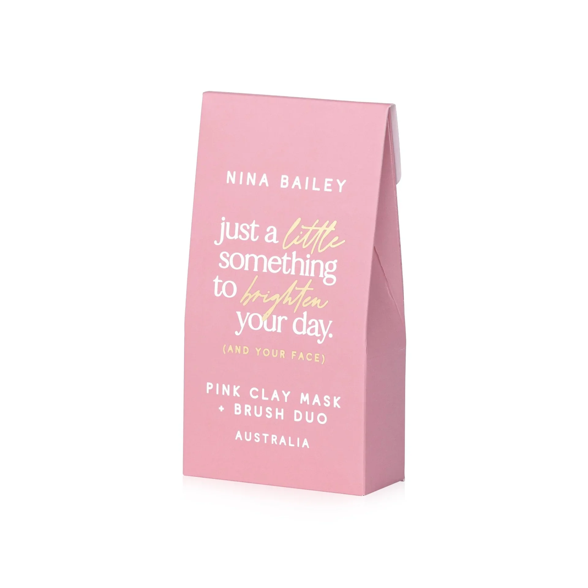 PINK CLAY MASK & BRUSH DUO by Nina Bailey - Flor Florals - Cairns Florist, Flower Delivery Cairns - ,Same day flower delivery Cairns.