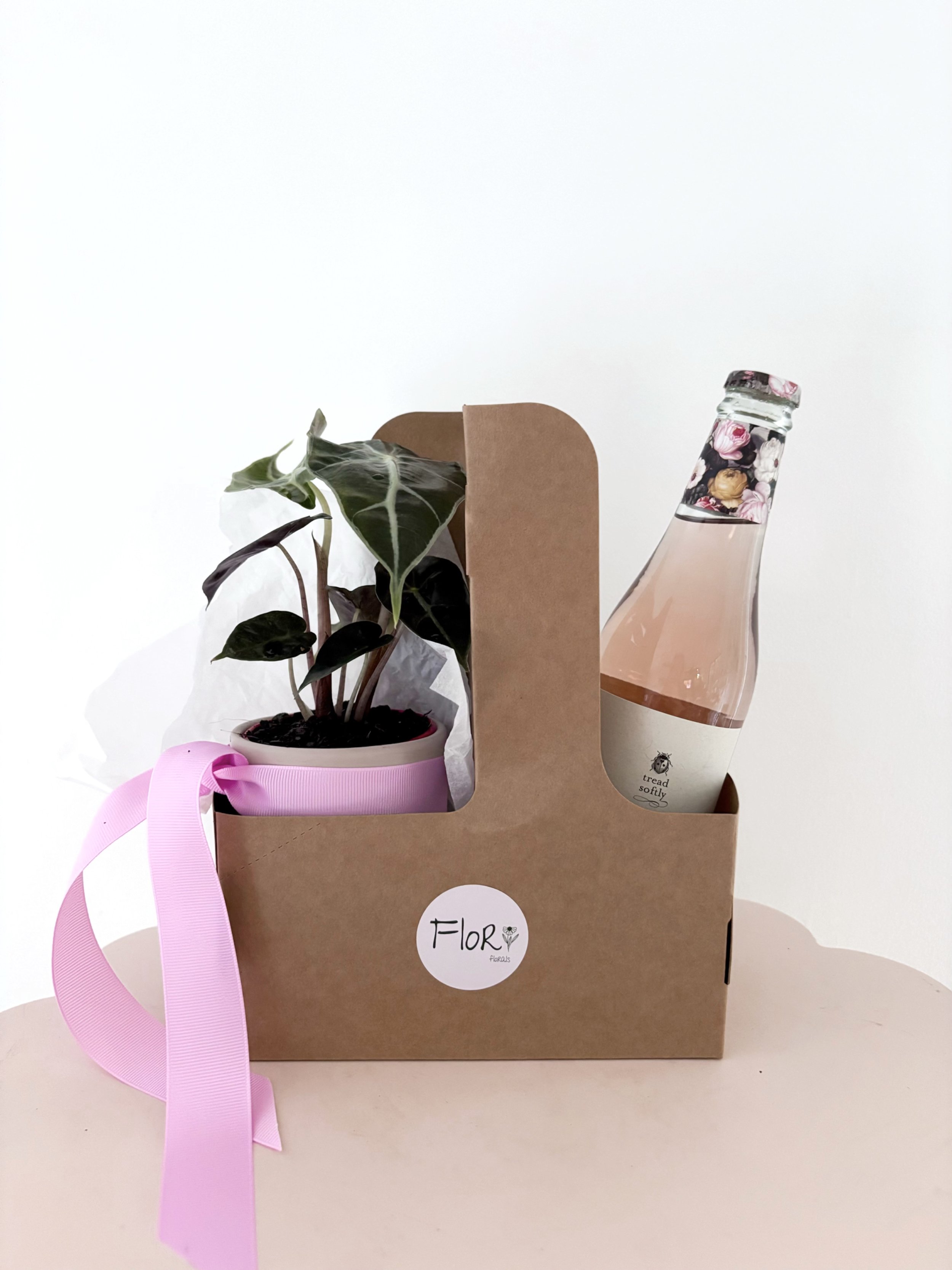 Plant & Drink combo - Flor Florals - Cairns Florist, Flower Delivery Cairns - ,Same day flower delivery Cairns.