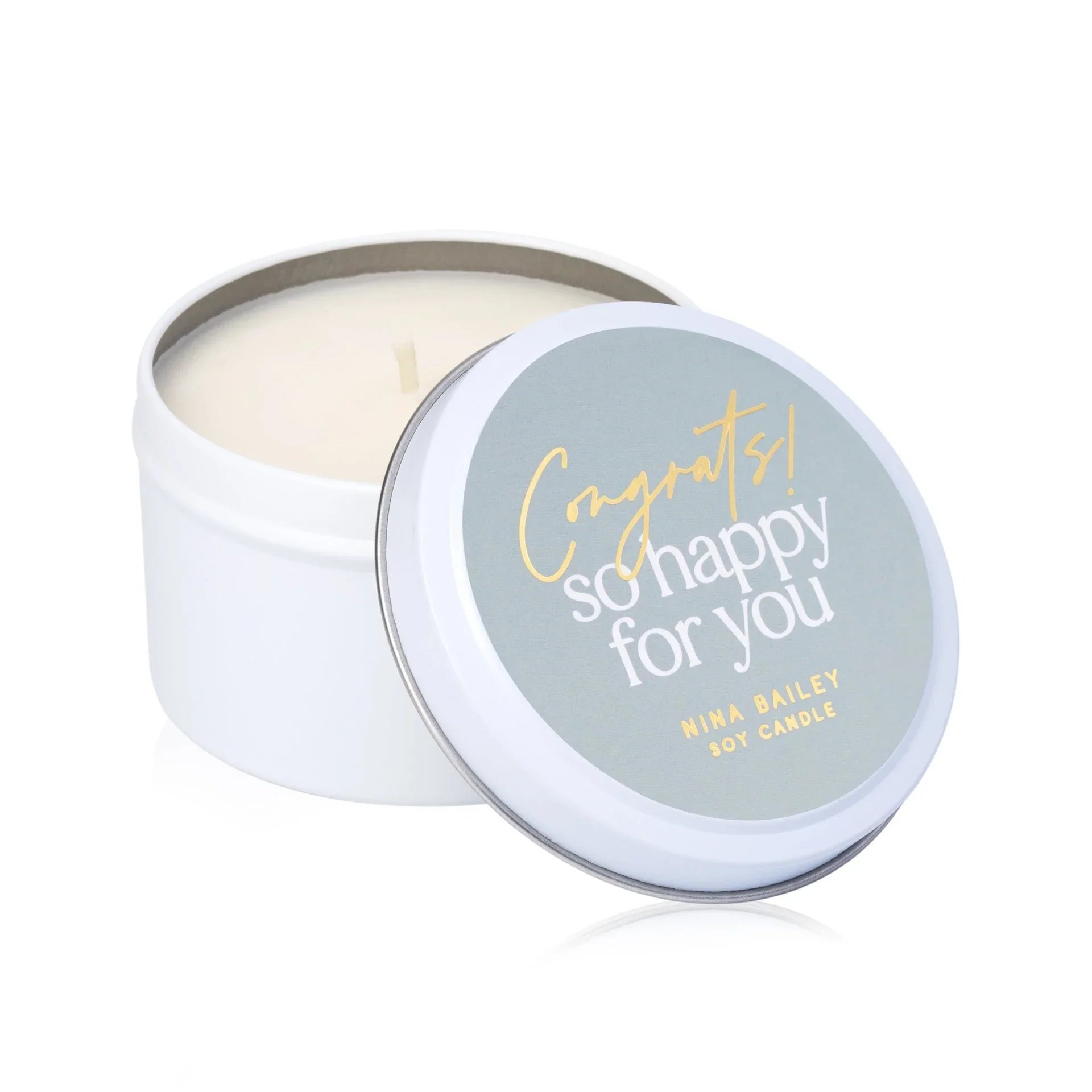CONGRATS SO HAPPY FOR YOU - QUOTE SOY CANDLE by Nina Bailey (Copy)