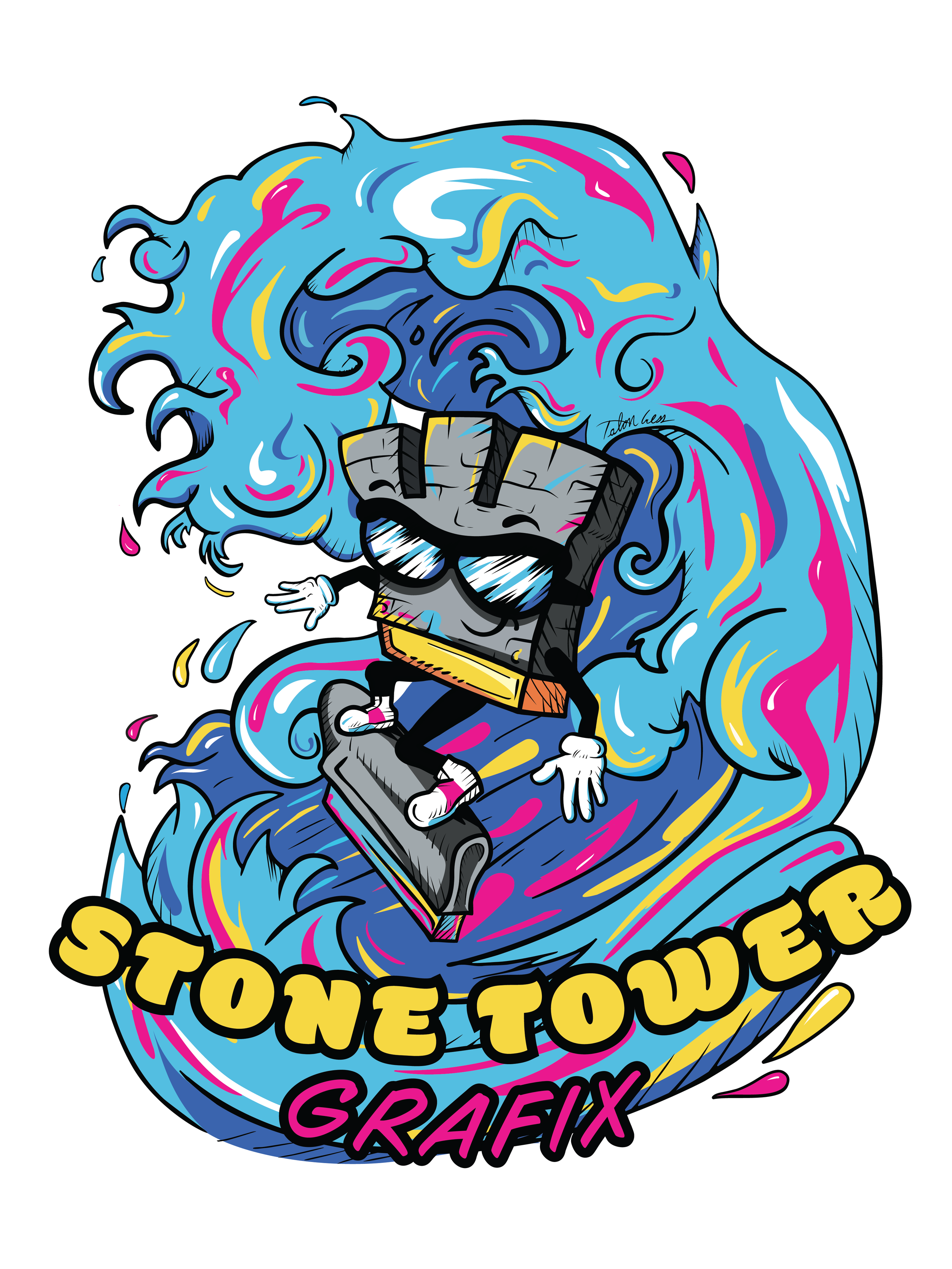 Stone Tower Grafix T-Shirt Vector Design/Illustration 