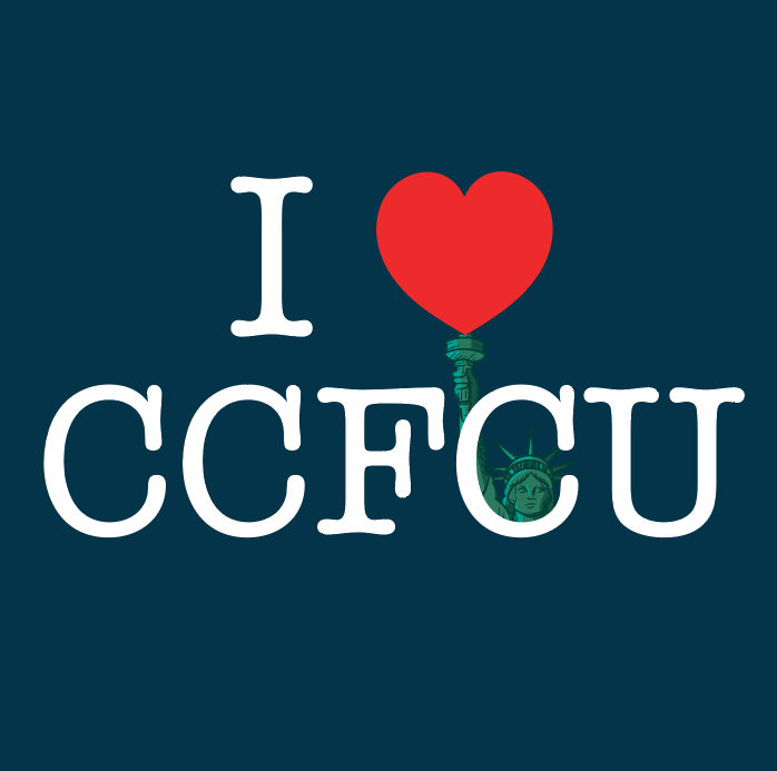 "I Heart CCFCU" T-Shirt Design (Statue of Liberty)