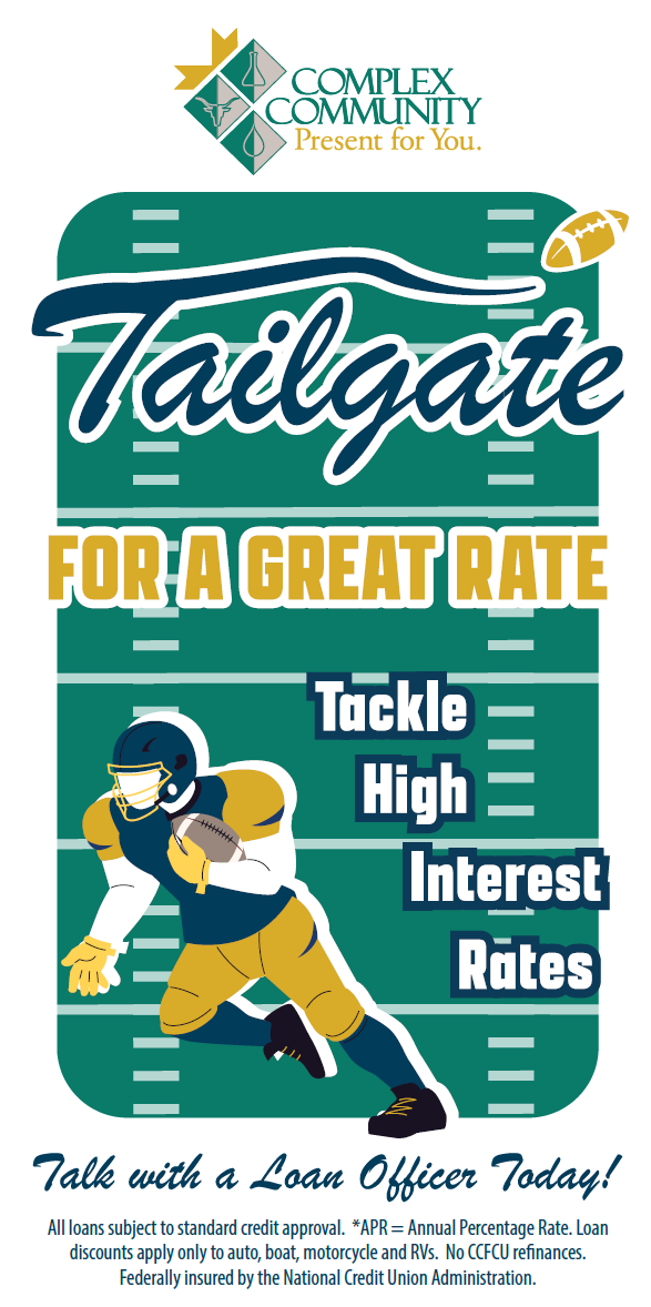 CCFCU Tailgate Promo Flag Design