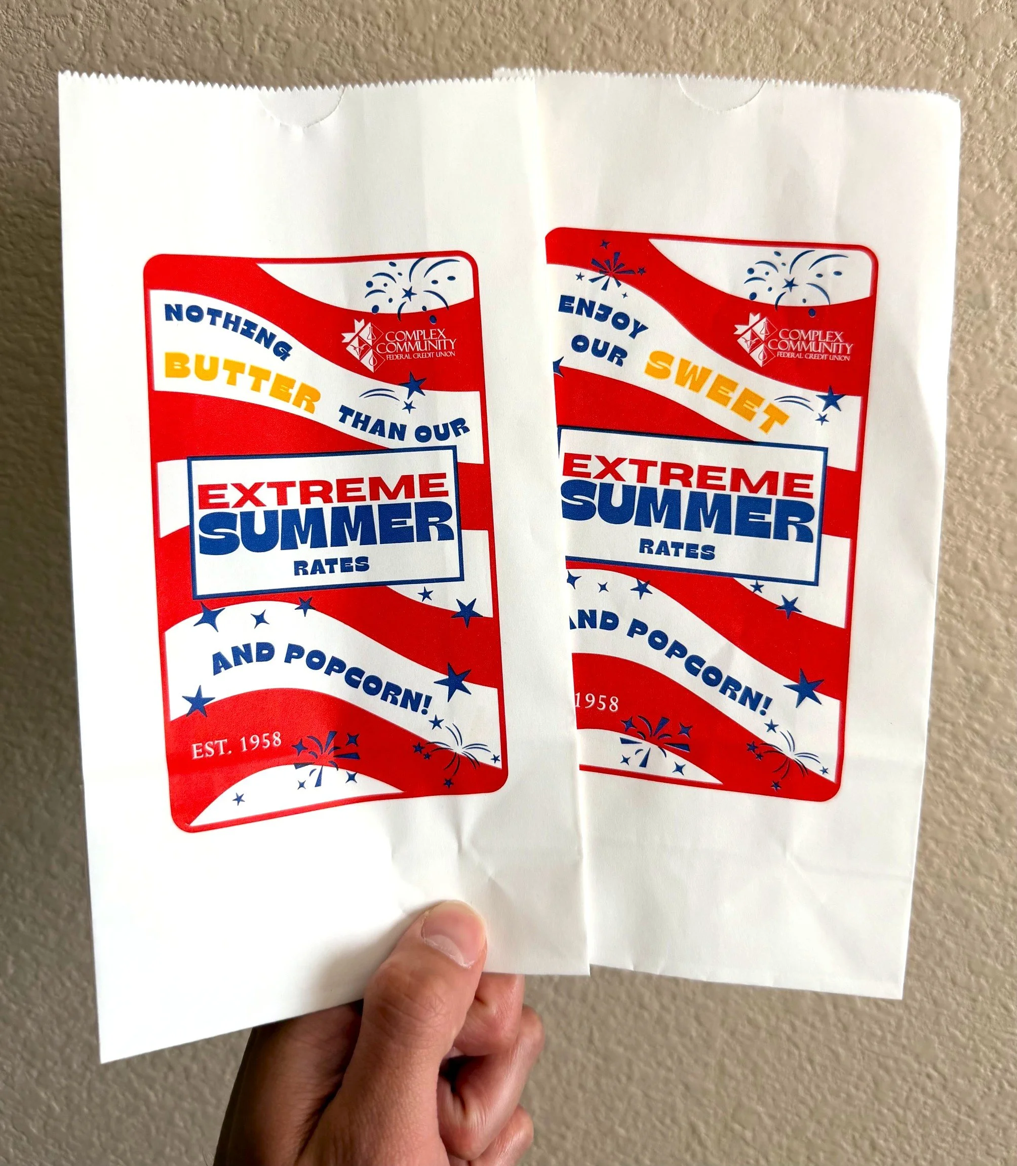 CCFCU "Extreme Summer" Popcorn Bags