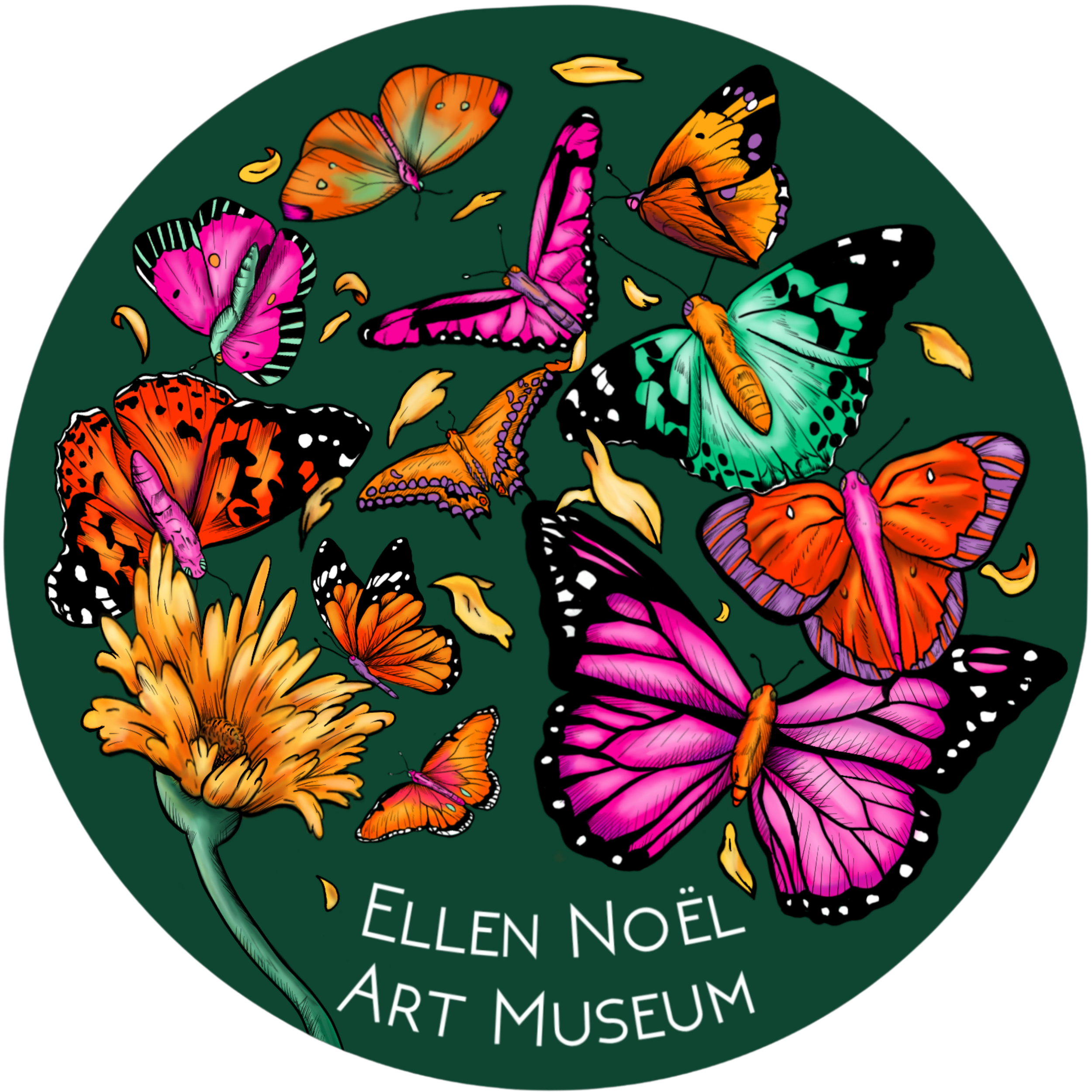 Ellen Noel Art Museum Sticker Design