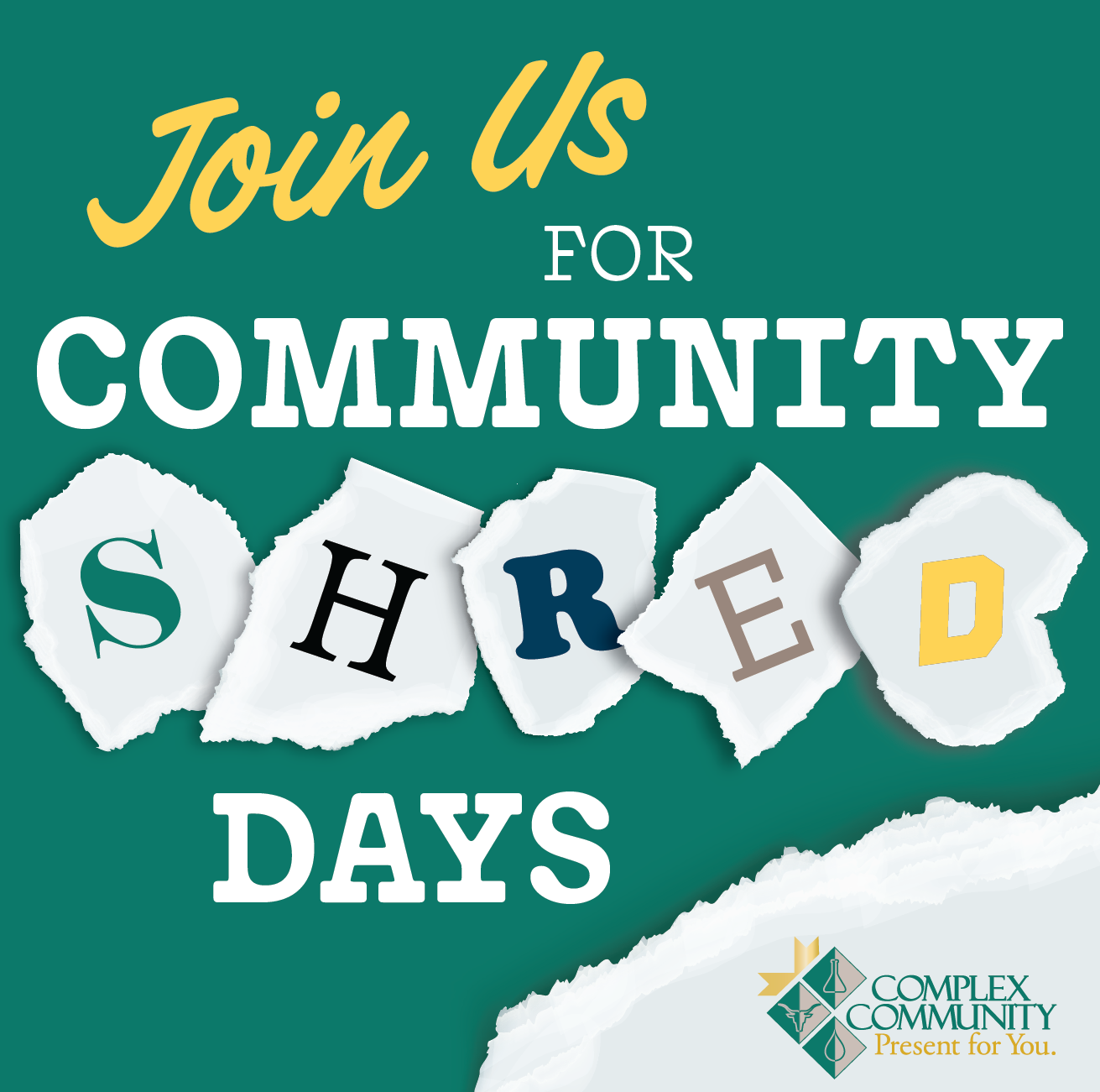 CCFCU Shred Days Promo Design