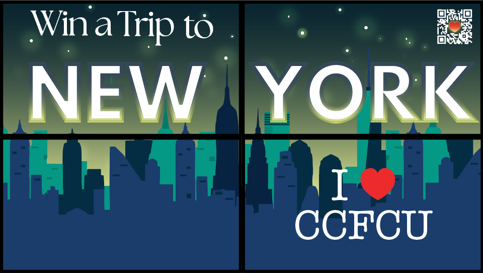 "IHeart CCFCU" 2x2 Lobby Screen