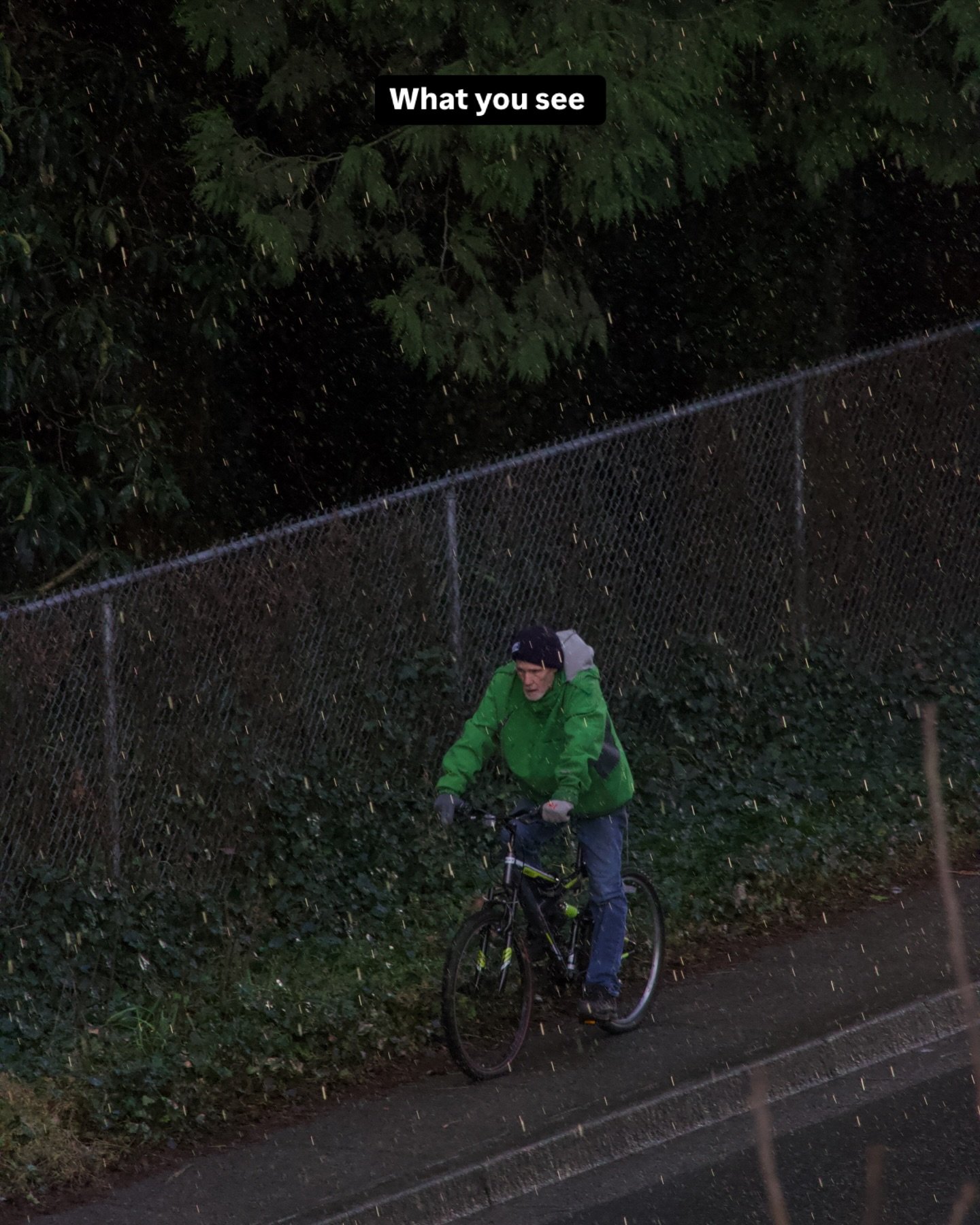 I&rsquo;ve always felt like I see the world a little differently than everyone else. 

My job as a creative is to always spot what makes a scene unique&mdash; in this case I knew the rain would be the feature of this photo. Drawing attention to the s